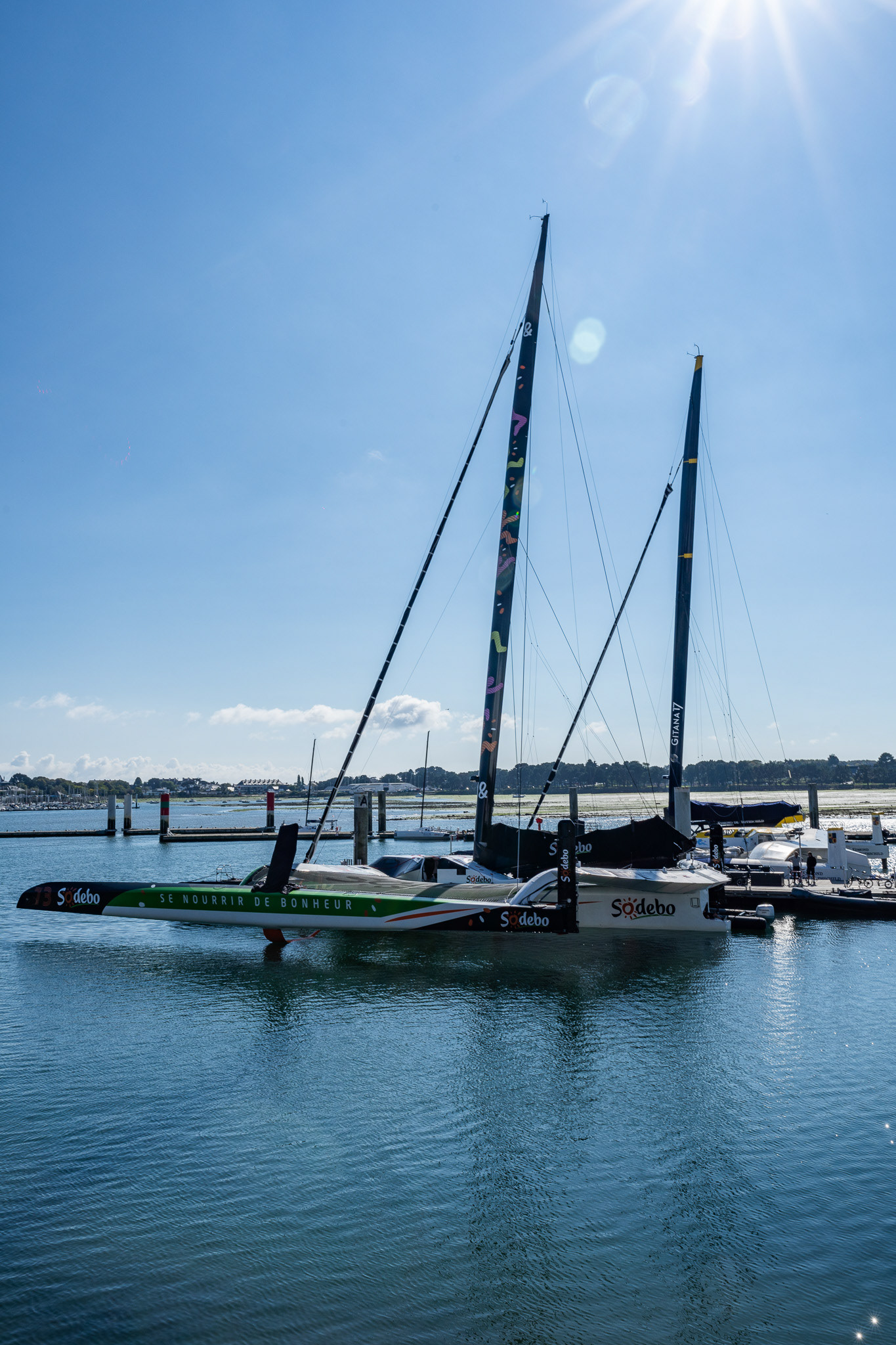 Ultim Sodebo sits before the departure to Concarneau for the Finistère-Atlantique