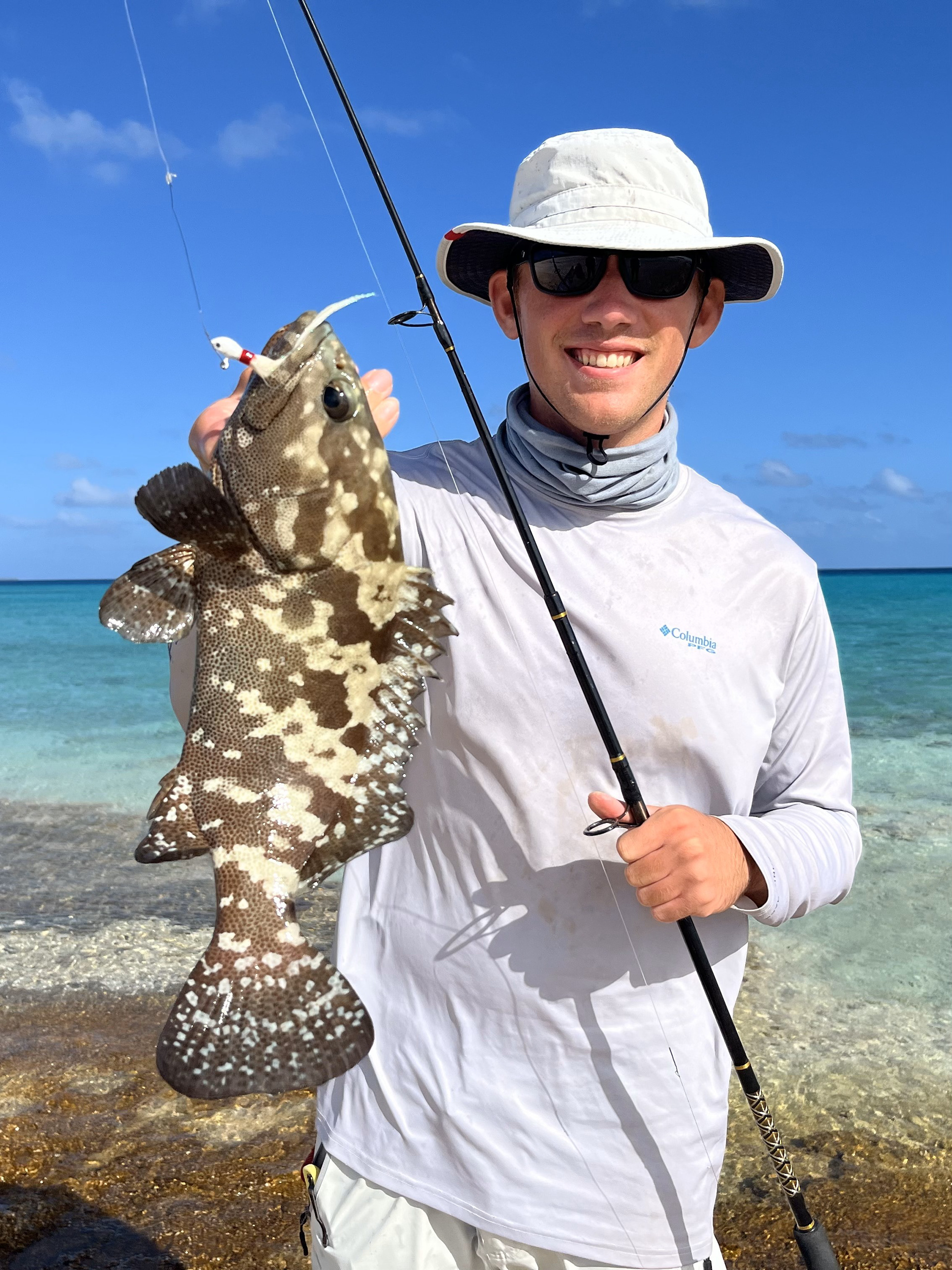 Posing with a fresh catch