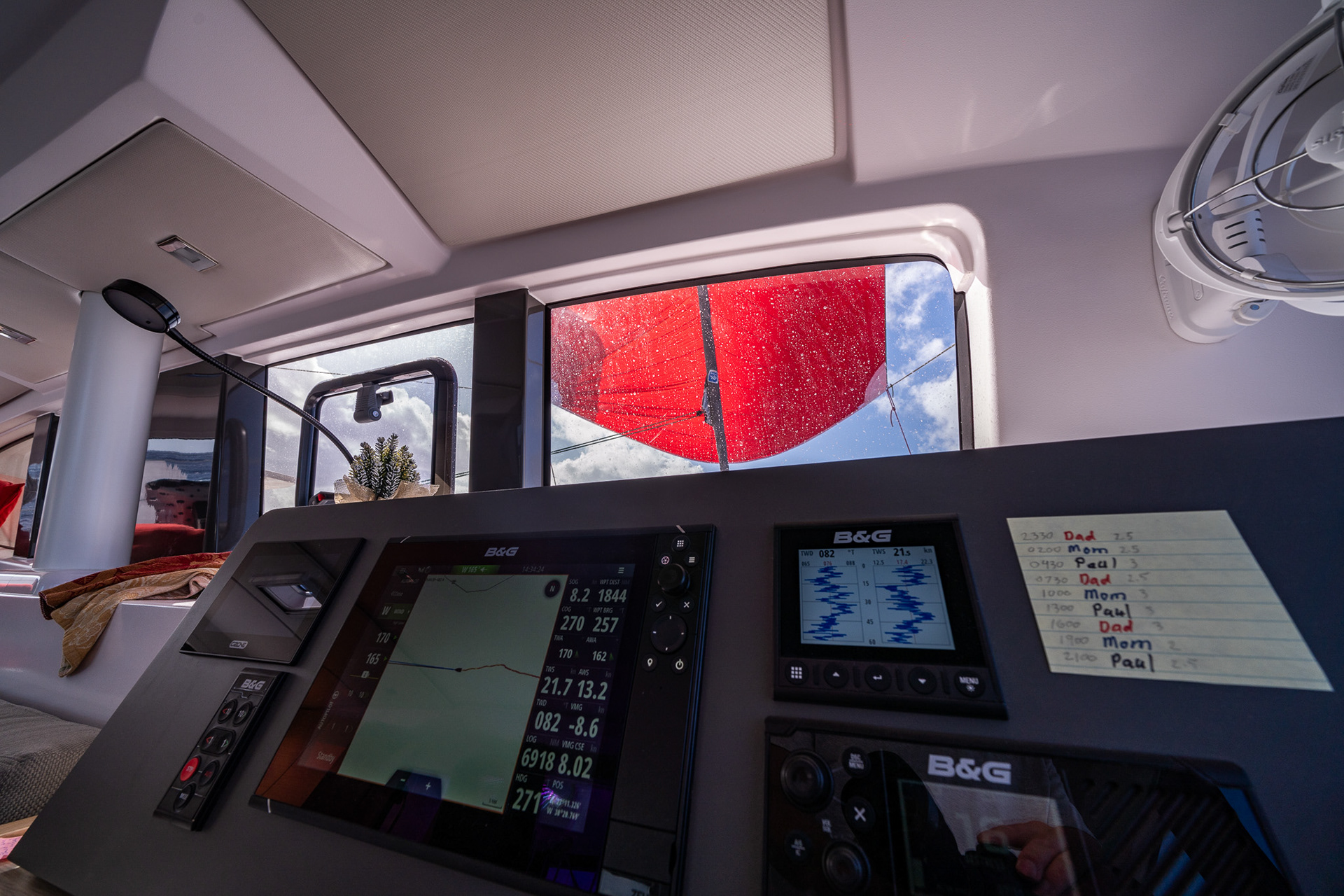 The view from the navigation desk
