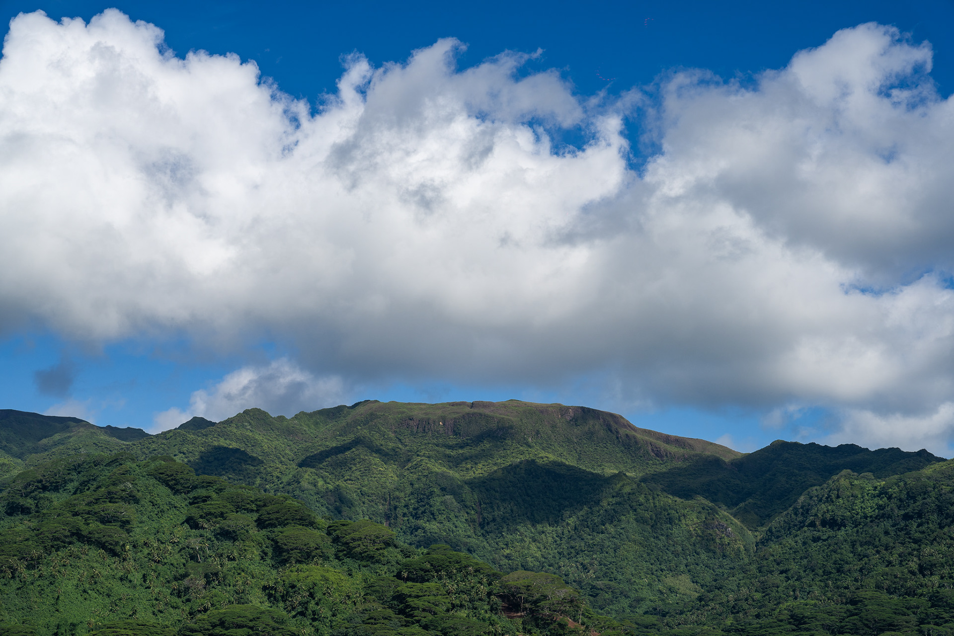Mountains and clouds