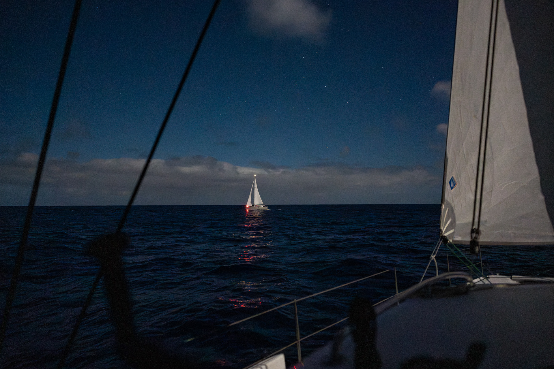 Some close-quarters navigation at 5am, several hundred miles offshore