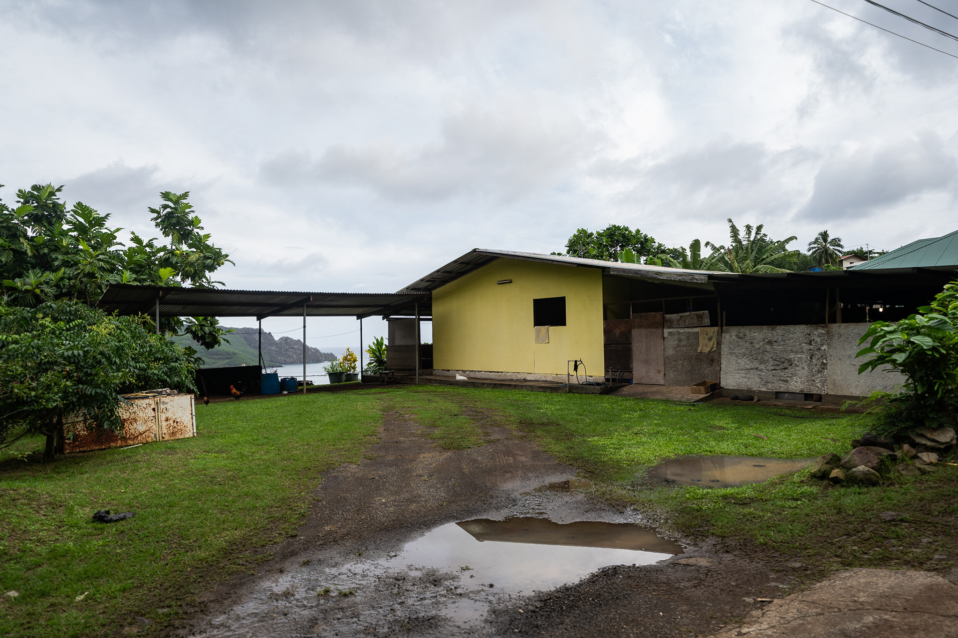 A typical Marquesan home - open-aired and with a wonderful view