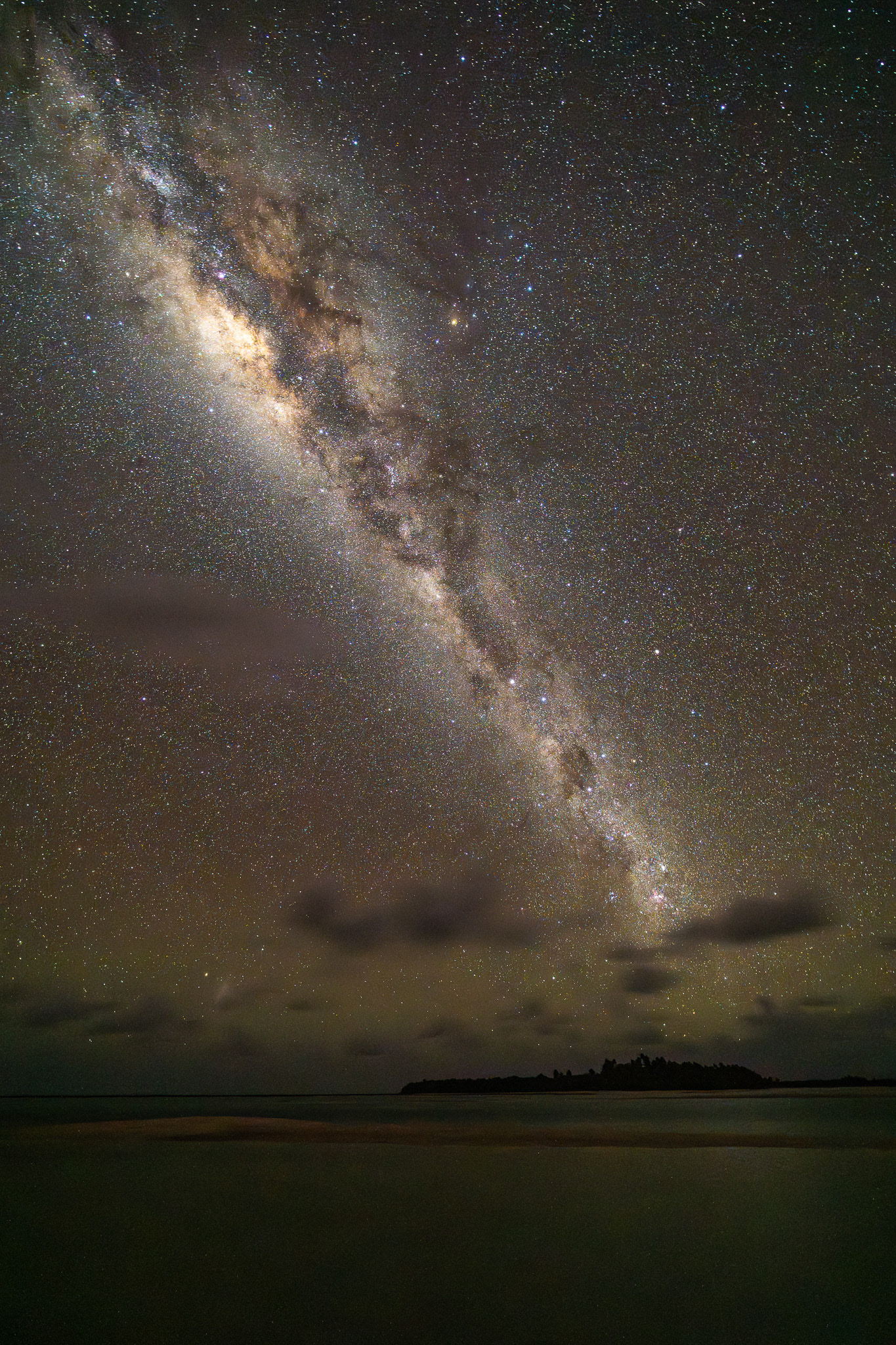 The Milky Way galaxy rises over Tahanea