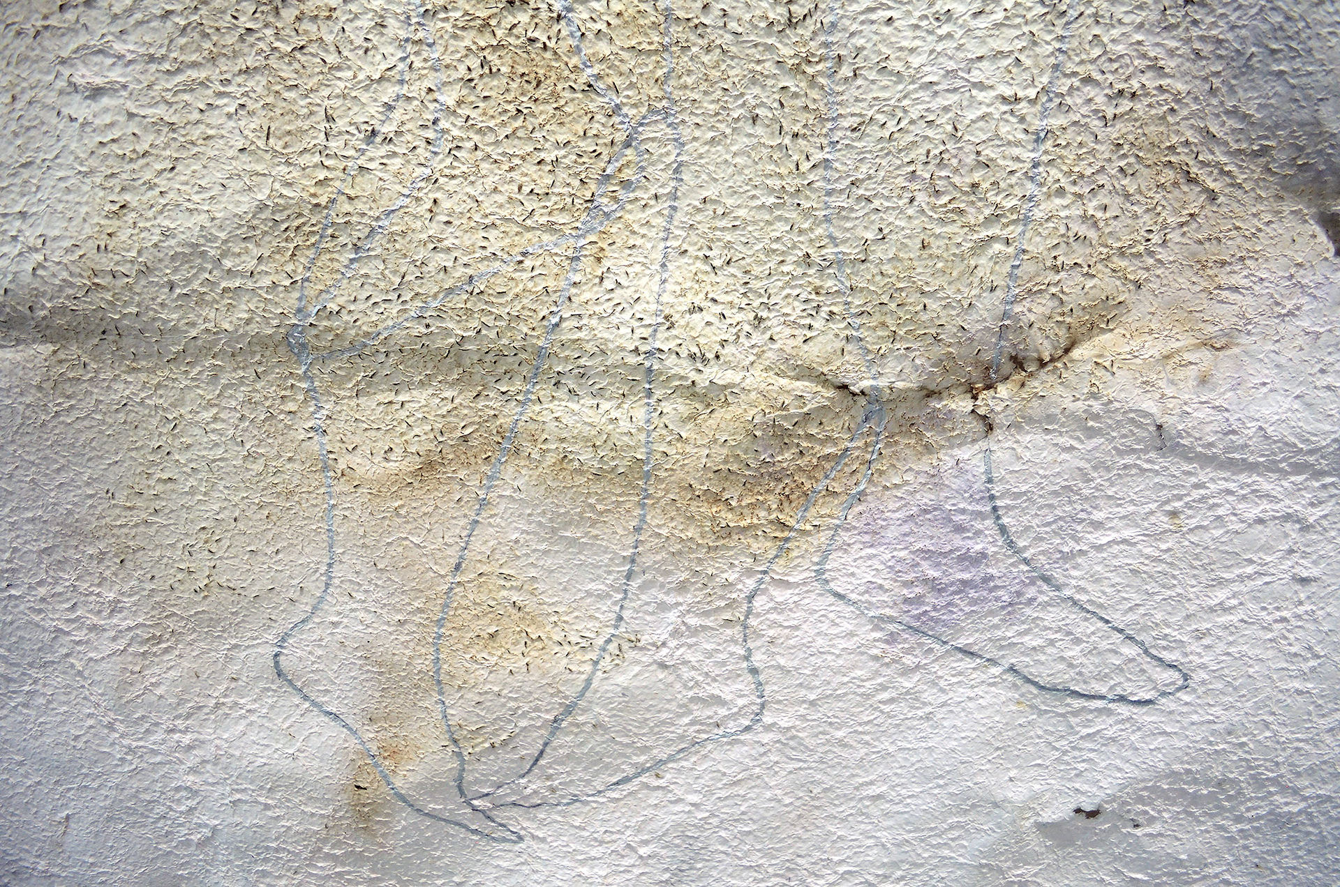 Marker on Hand-Made Paper (lavender, bed sheets, and abaca)