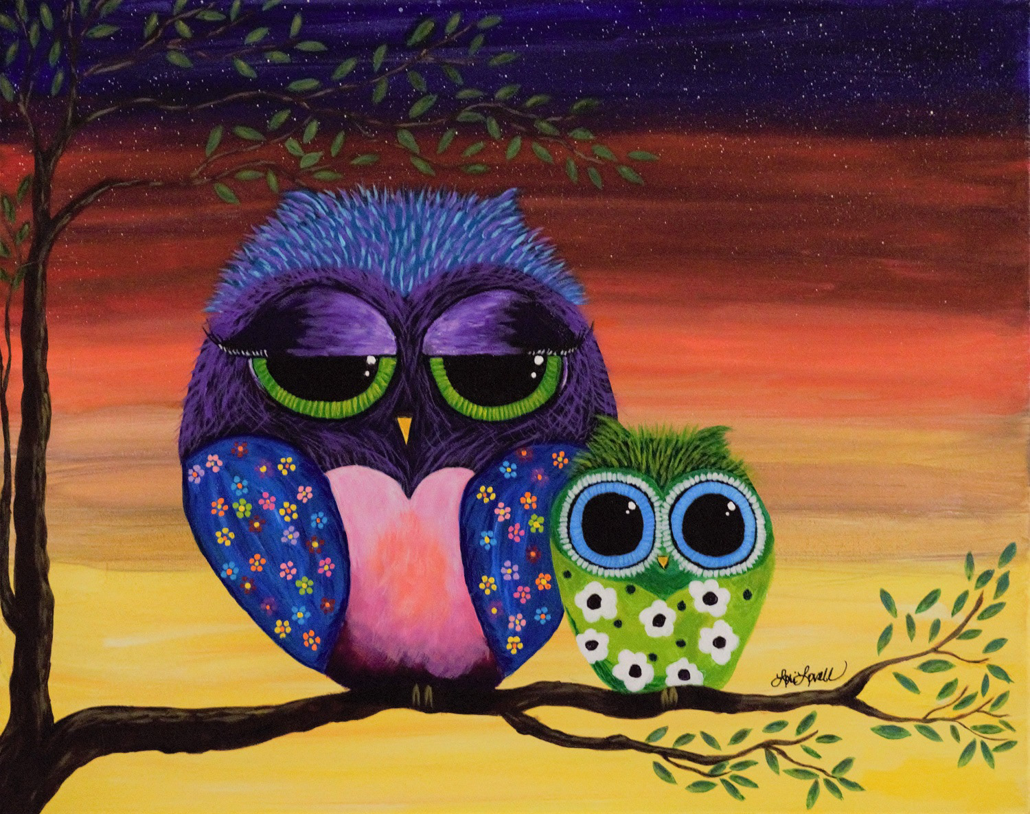 Mommy & Baby Owl Acrylic