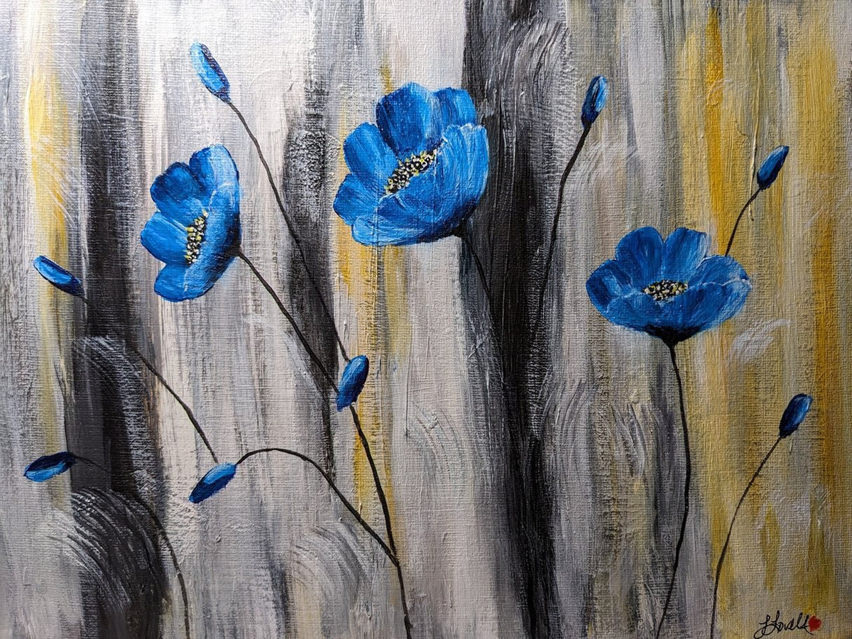 Blue Poppies Acrylic