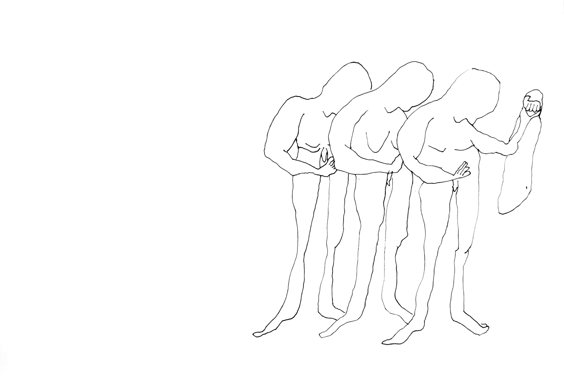Bellies, 2022 (Ink, paper, A4)