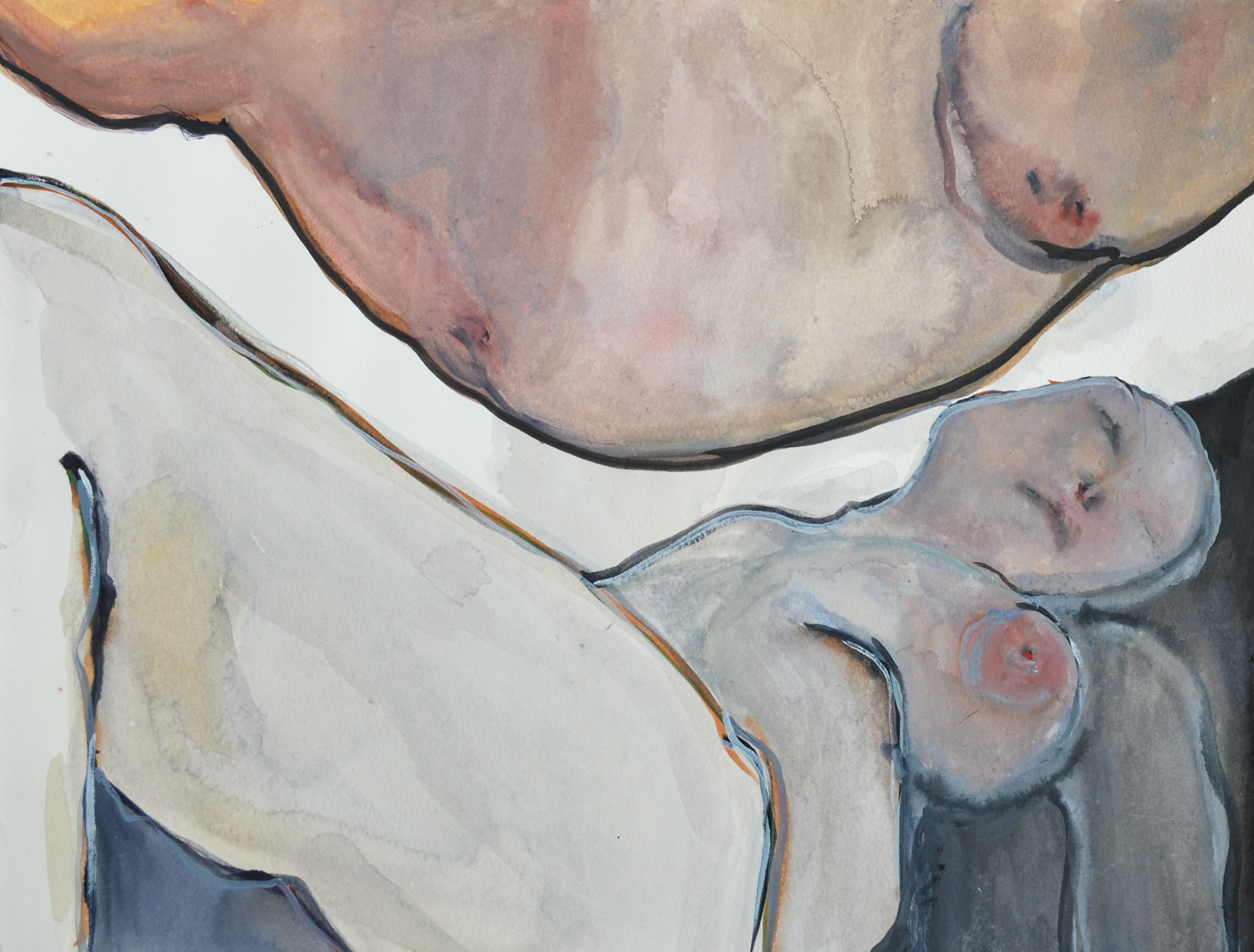 Narrowly, 2023 (Watercolour, paper, 30x40 cm)