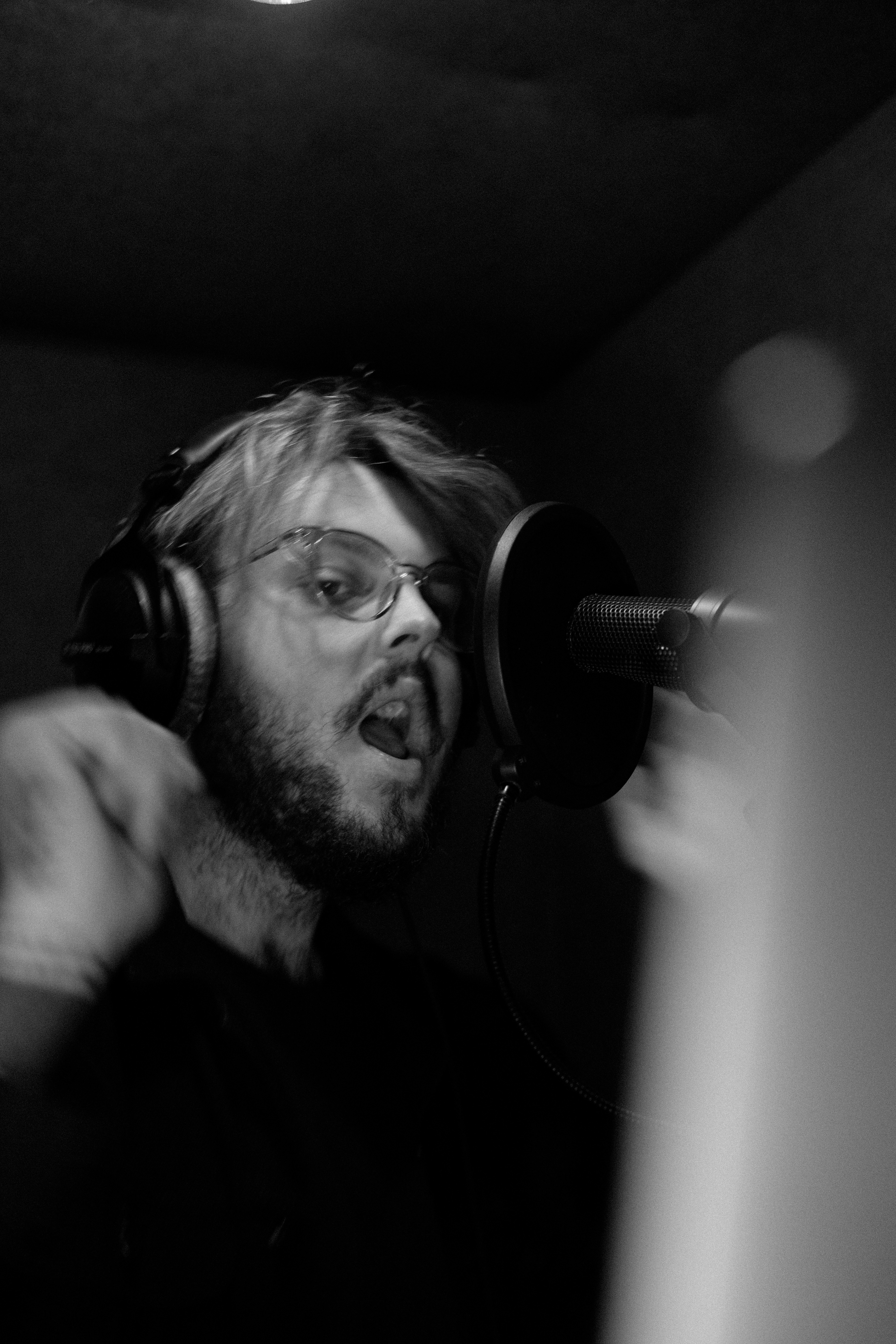 George Andrews Tracking Vocals For Take Breath