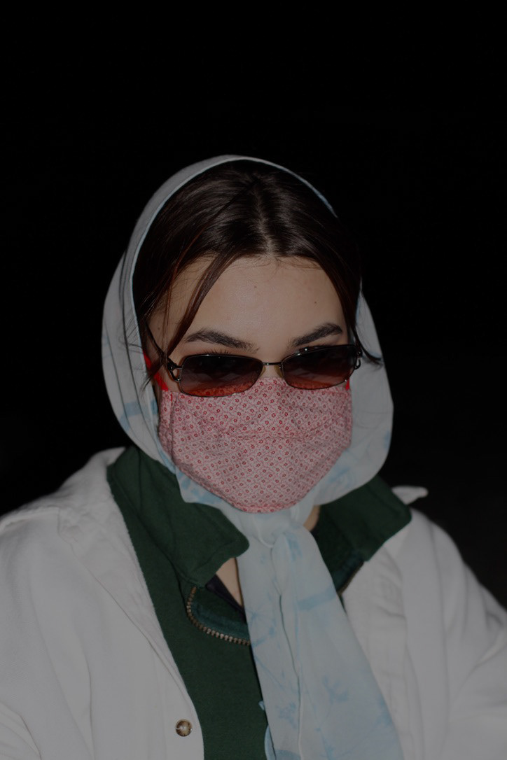 “I like masks because I don’t actually have to smile at people, I can just squint my eyes. It’s also easier to disguise myself in public when I don’t want to be seen. #incognitomode #freebritney” Ava Lorentzen, Senior