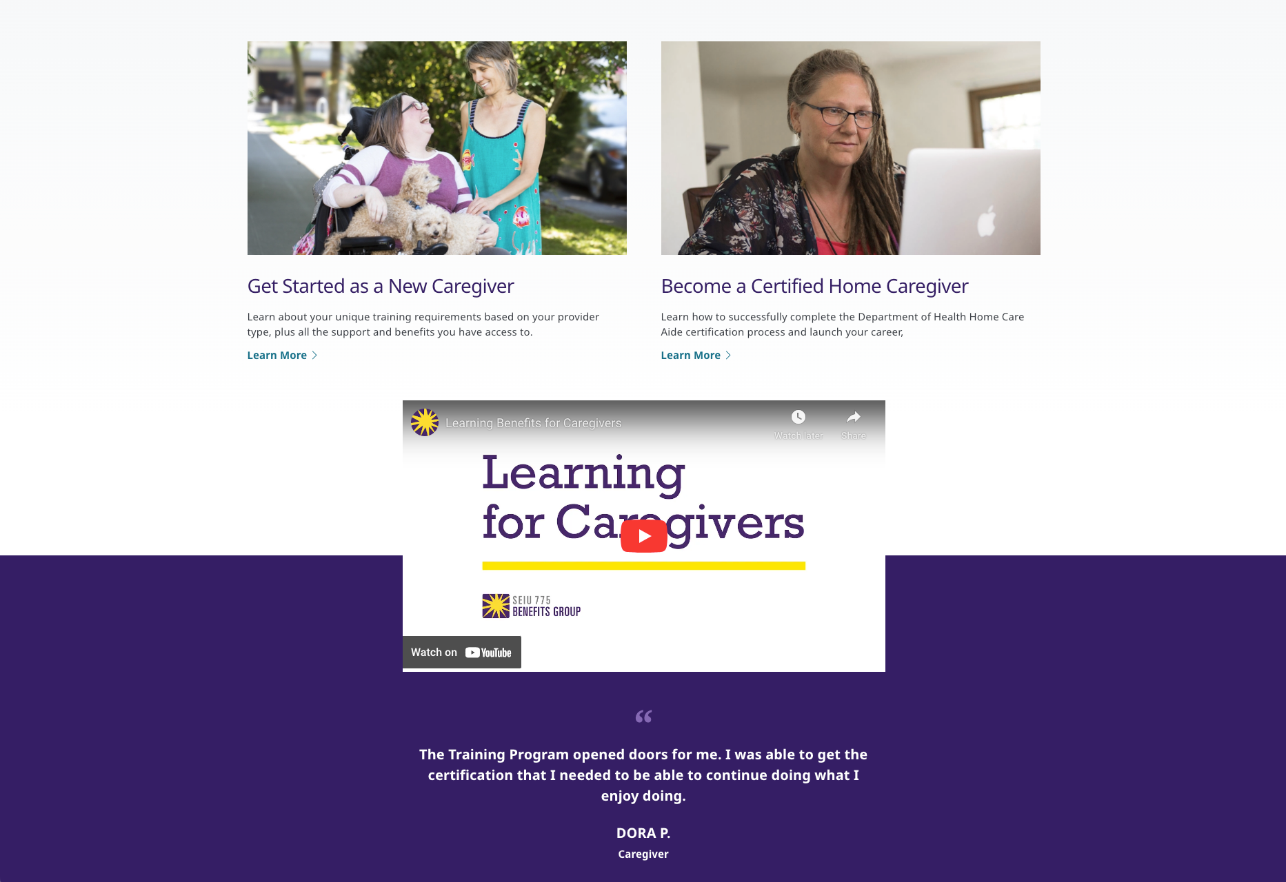 Many pages include embedded topical videos hosted on YouTube.