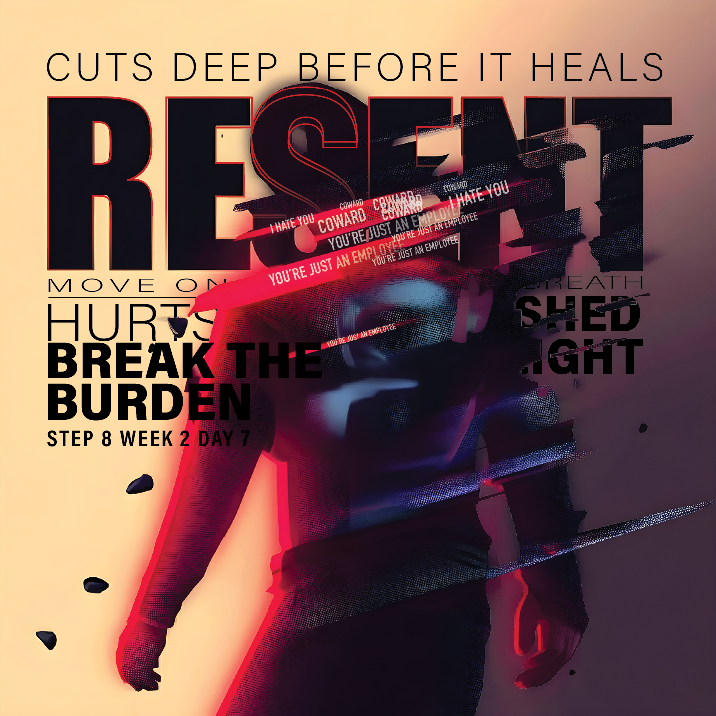 Step 8 feels like dumping out a backpack full of bricks labeled Hurt, Betrayal, Resentment… and somehow those stones still try to climb back onto my shoulders.  There are words I still hear in my head: “coward,” “you’re just an employee.” Moments that rise up like they happened yesterday.  I tell God, “take it,” but my fingers stay wrapped around the straps. Part of me still wants to fight back the old way—quiet revenge, sharp thoughts, that old hardness I was good at.  But God keeps showing me: If He forgave me, I don’t get to keep holding these stones.  It doesn’t feel kind. It doesn’t feel natural. Some days these steps feel like they’re stripping who I used to be, exposing how much junk I still carry.