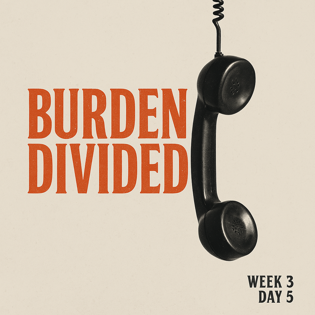 The enemy wants me isolated. But God says shared is a burden divided. This week I’m learning that the call I avoid is the one I most need to make.