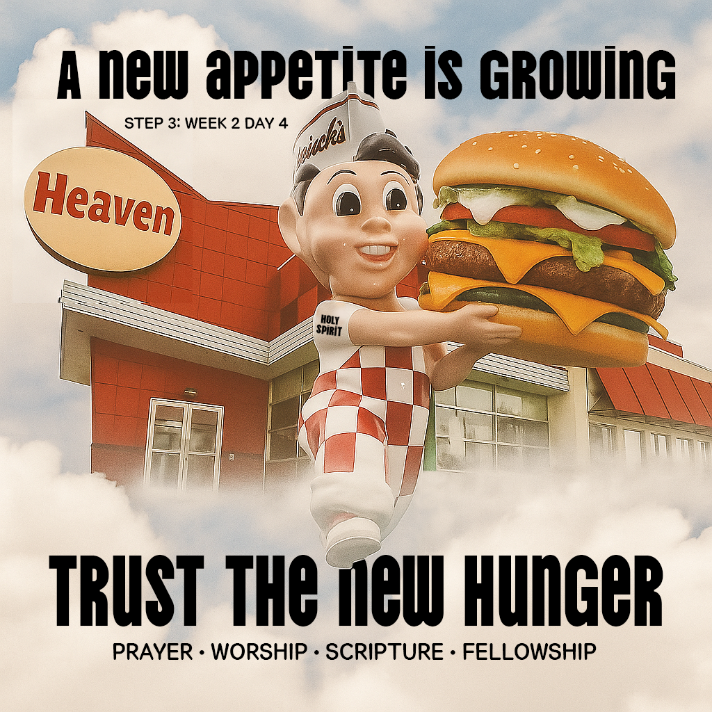Holy cravings. Served daily. His way, not your way.”