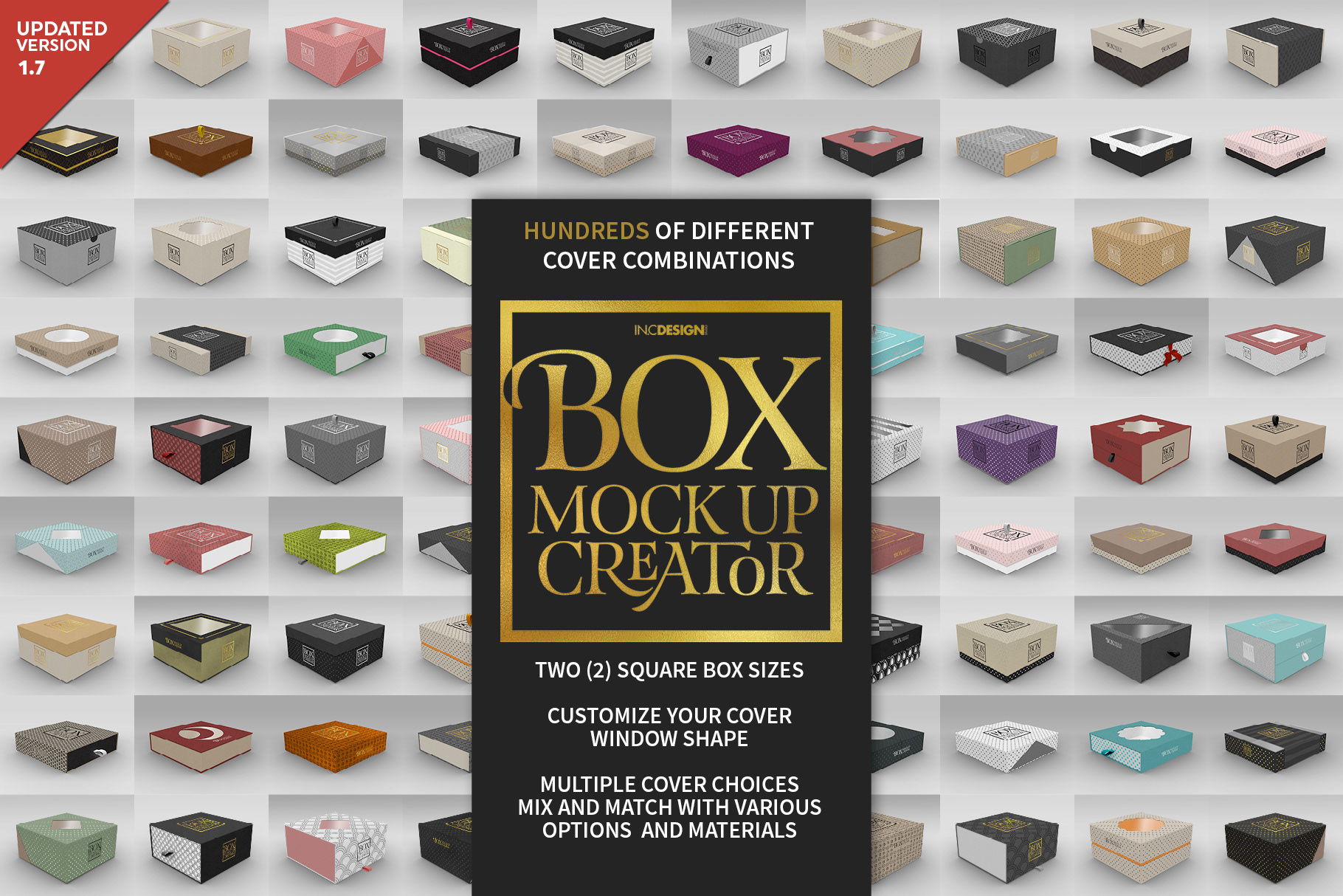 Box creator. Square Box. Combo Cover.