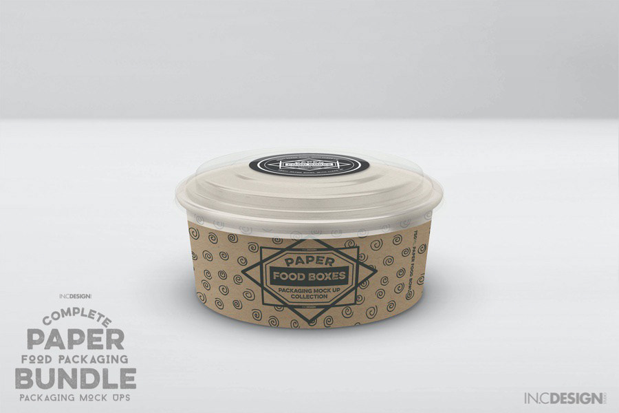 Vol.1: Clear Plastic Food Containers Packaging Mock Up Collection By INC  Design Studio