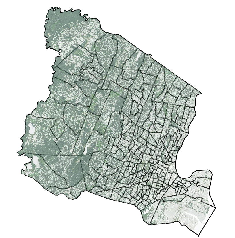 (b) NAIP TILES CLIPPED TO BOUNDARY OF SHAPEFILE