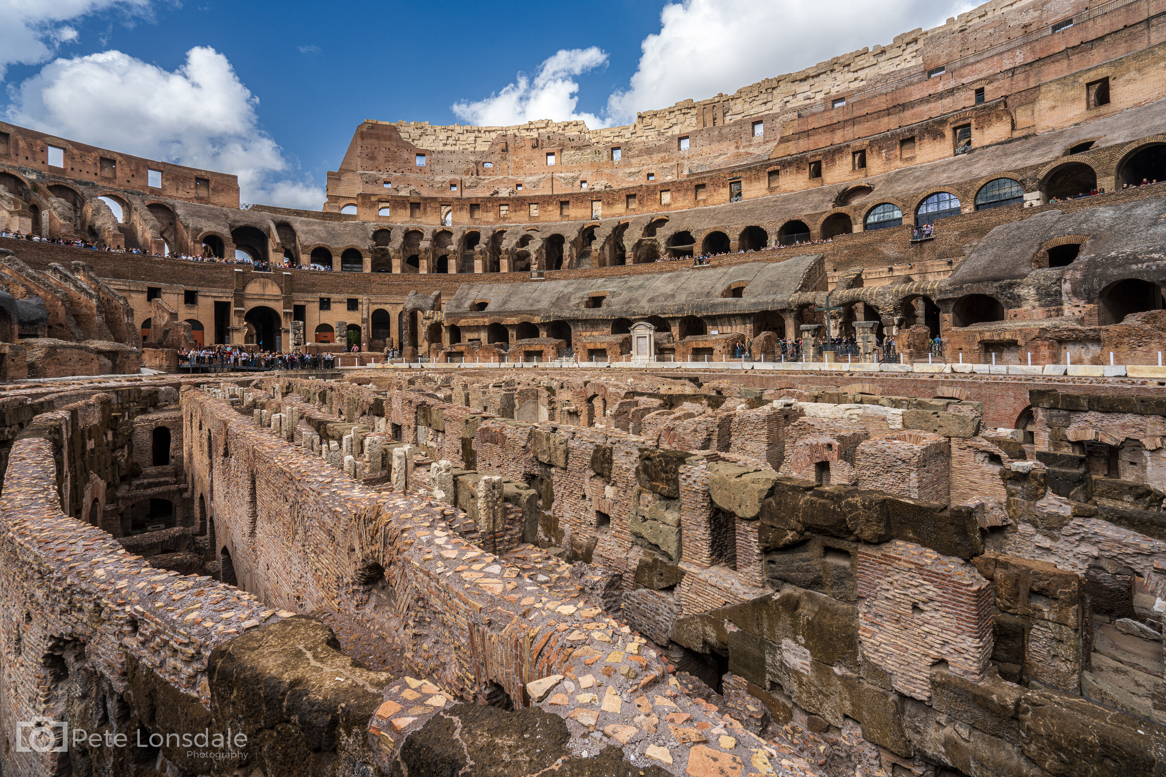 Underground of Colosseum, Rome, Italy