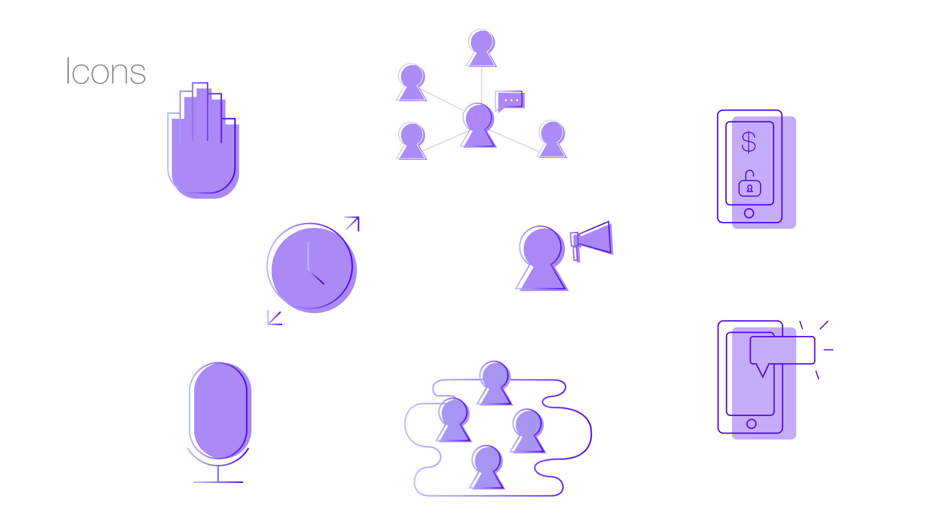 Icons for pitch presentation