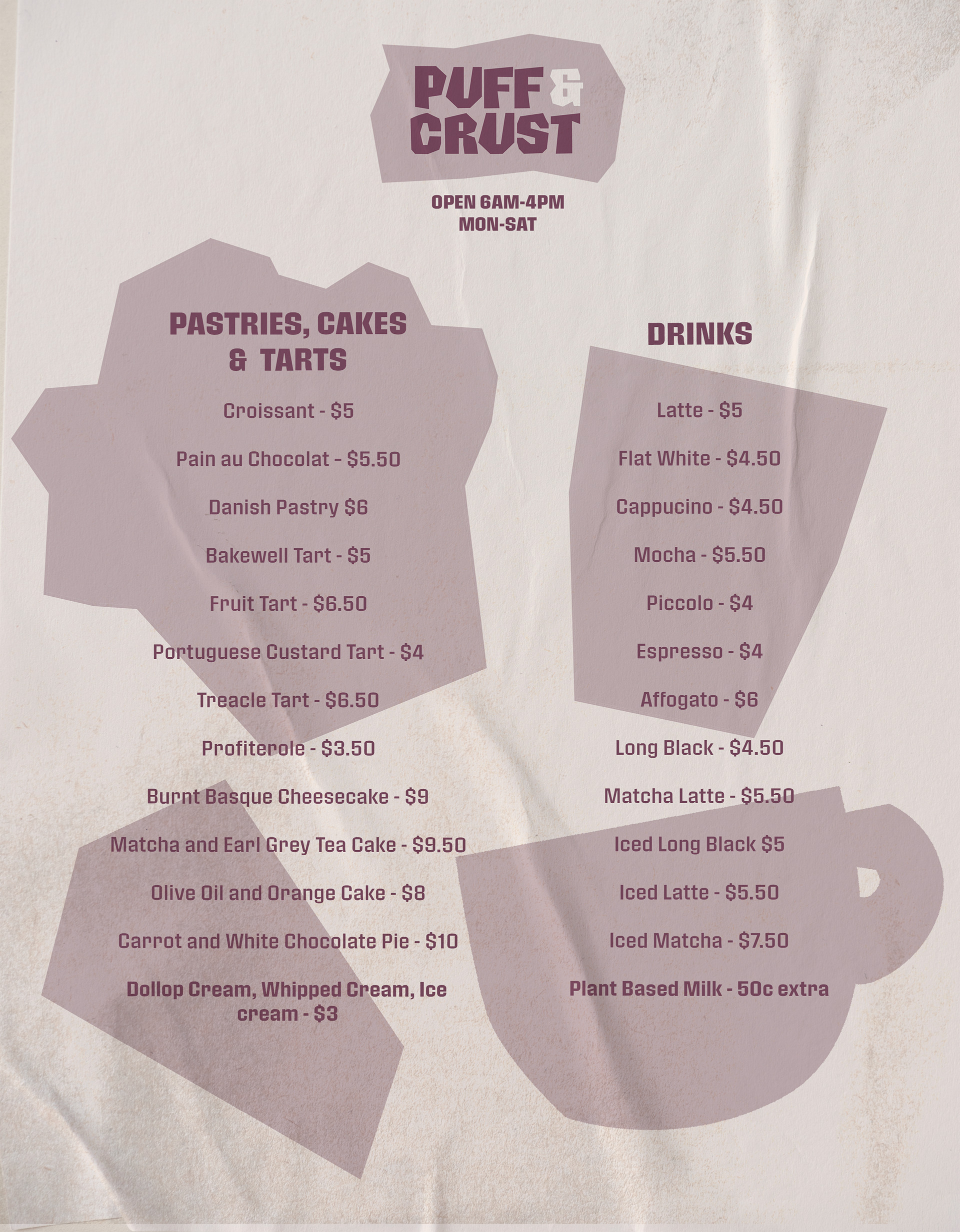 Mockup Menu Textured 