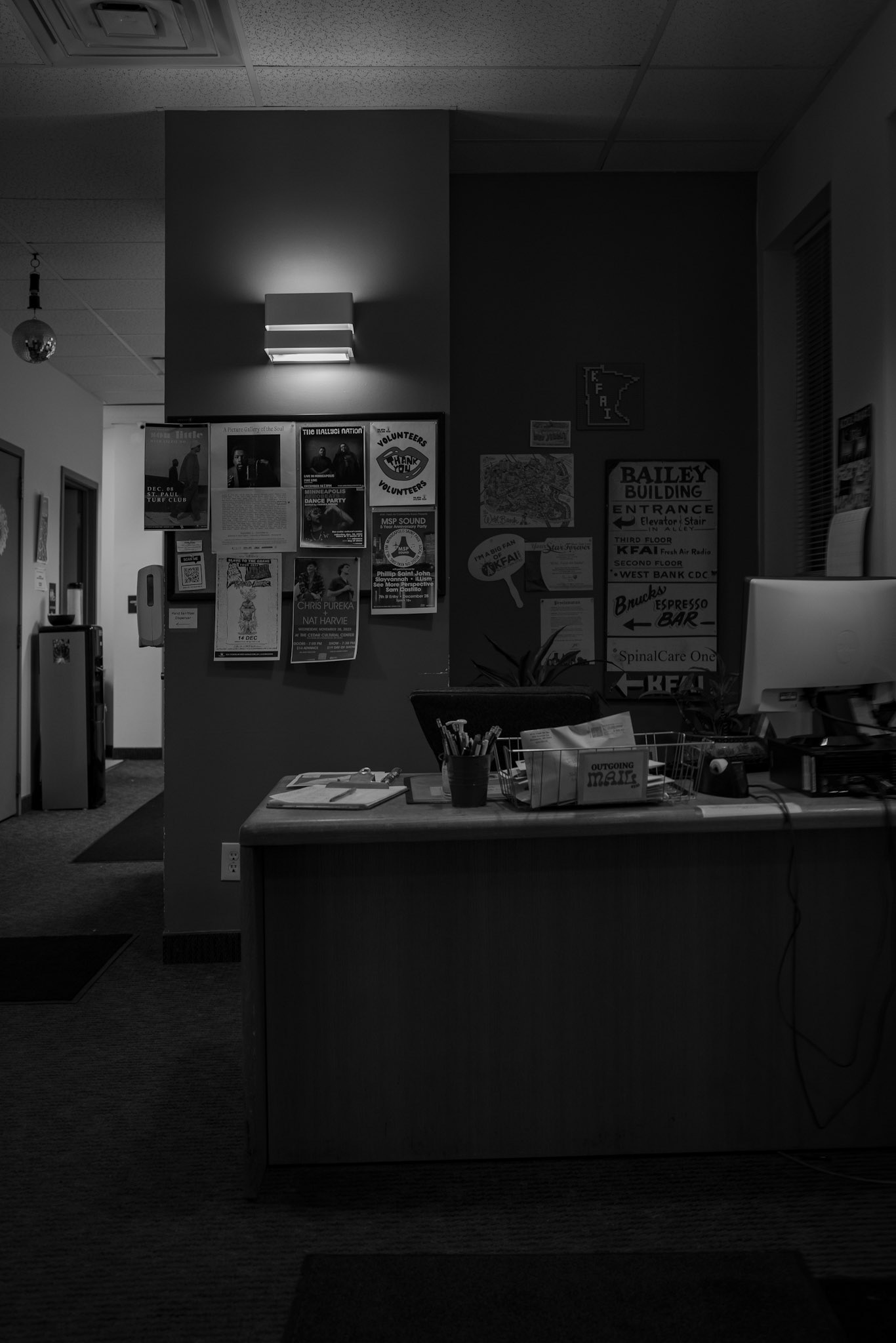 Thanksgiving morning. The crew is home with family. The studio is a little dark and lonely.