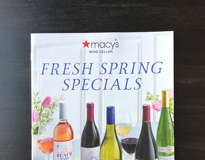 Katelin Elms Macy's Wine Cellar 2020 Spring Catalog