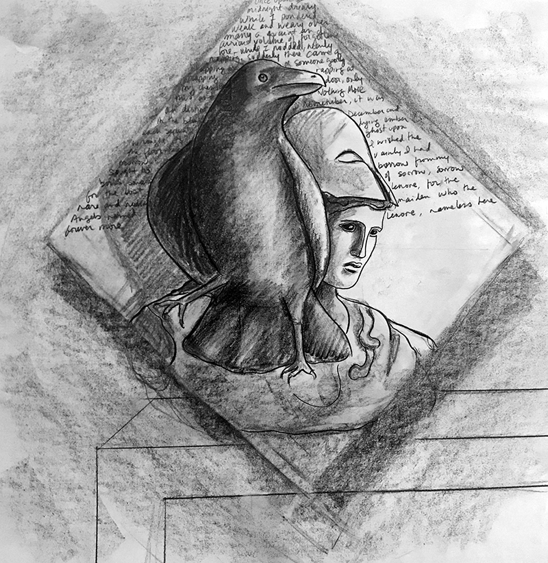 Jamais Plus Sketch, Pencil on Paper, 20 x 20", 2013