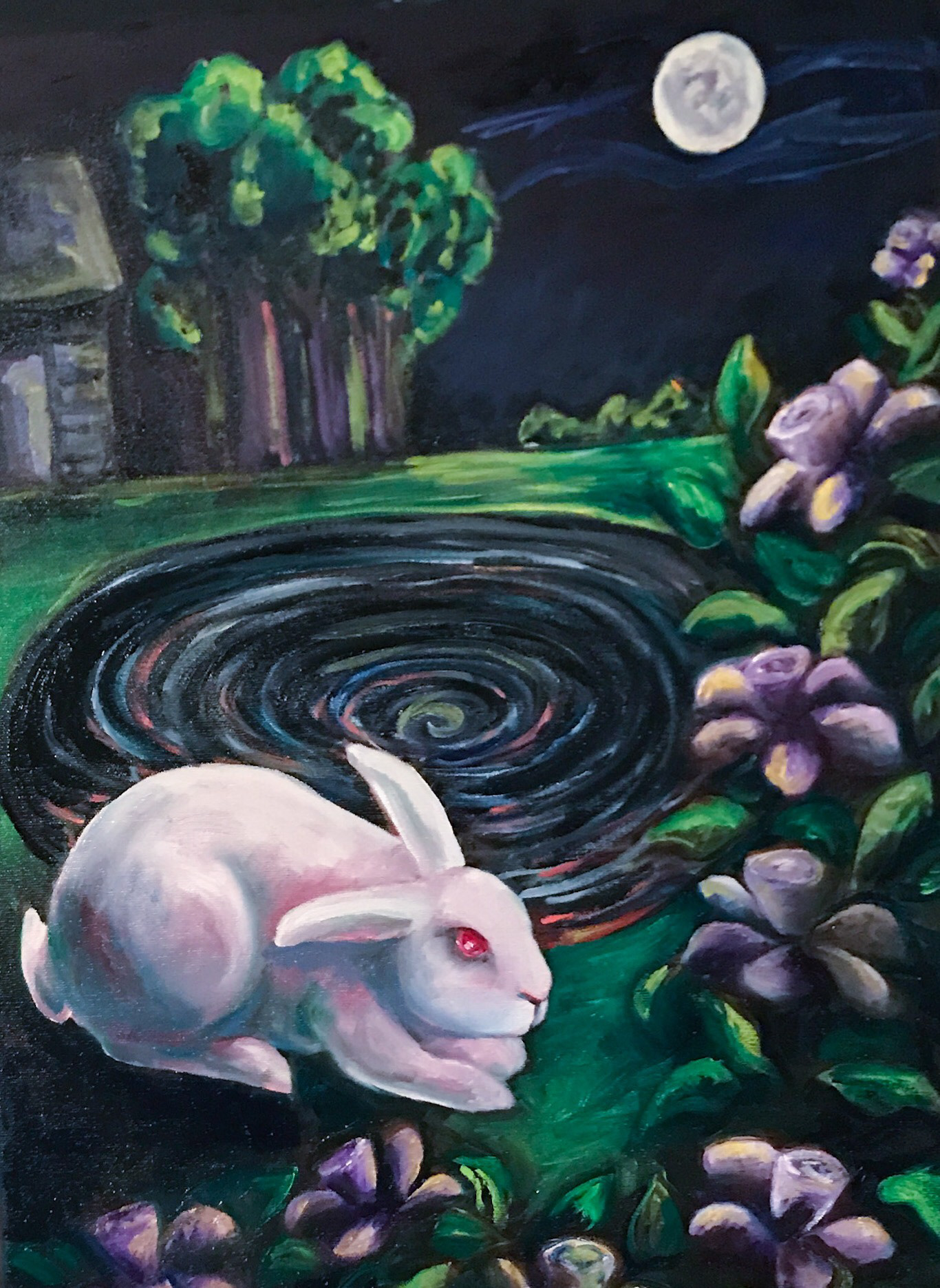 Prelude to the Dark Dream, Oil on Canvas, 18 x 24", 2018