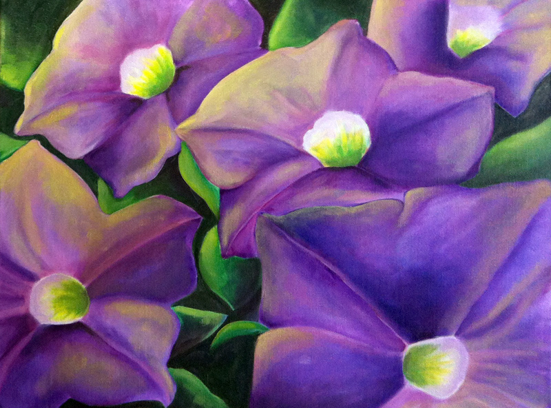 Your Presence Soothes Me - Petunia, Oil on Canvas, 18 x 24", 2013