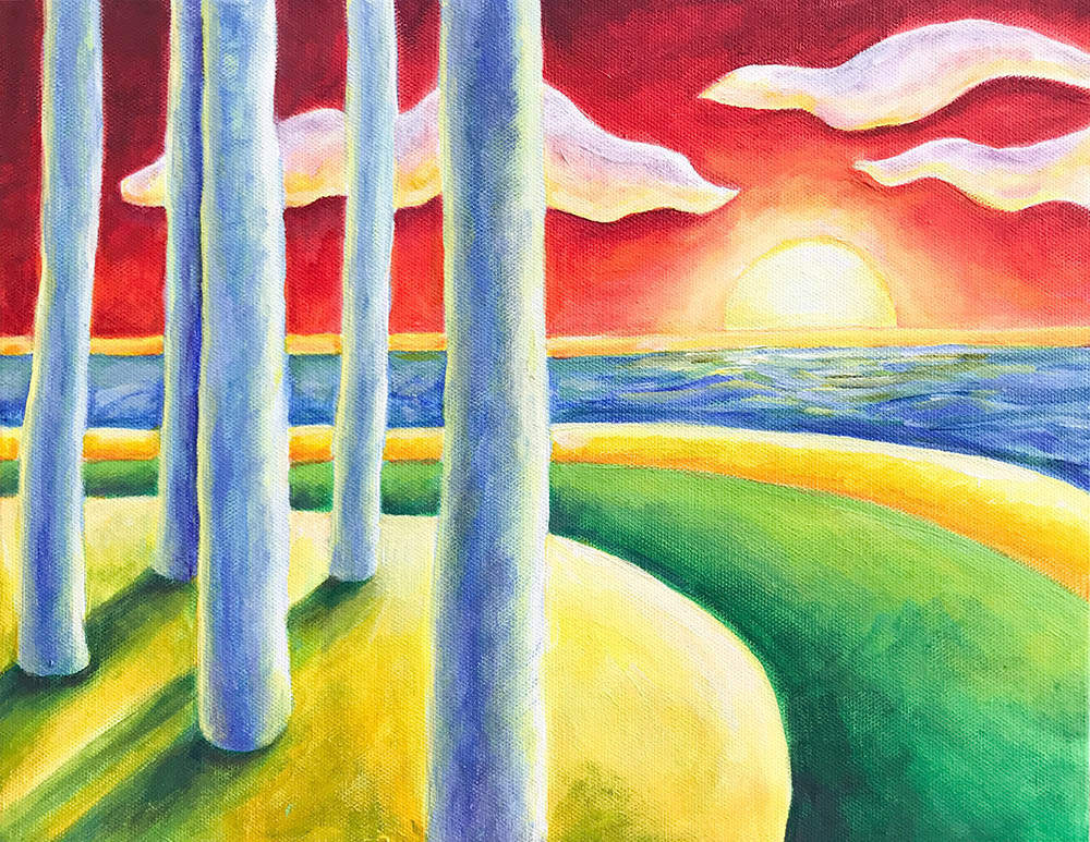 Inge's Path, Acrylic on Canvas, 11 x 14, 2019