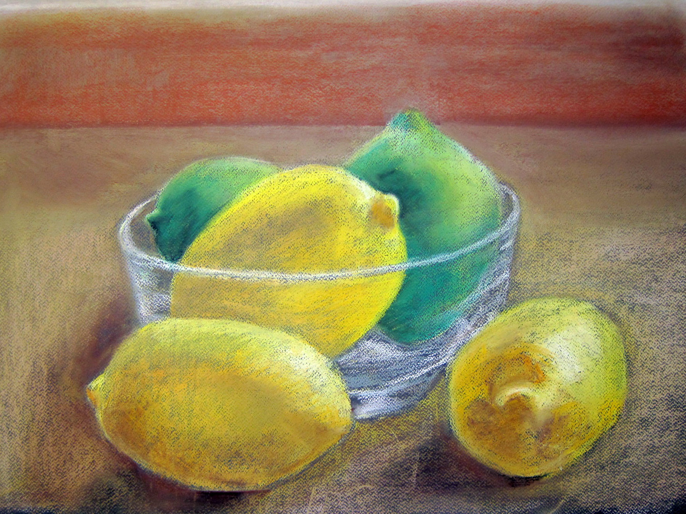 Lemons and Limes, Pastel on Paper, 18 x 24", 2003