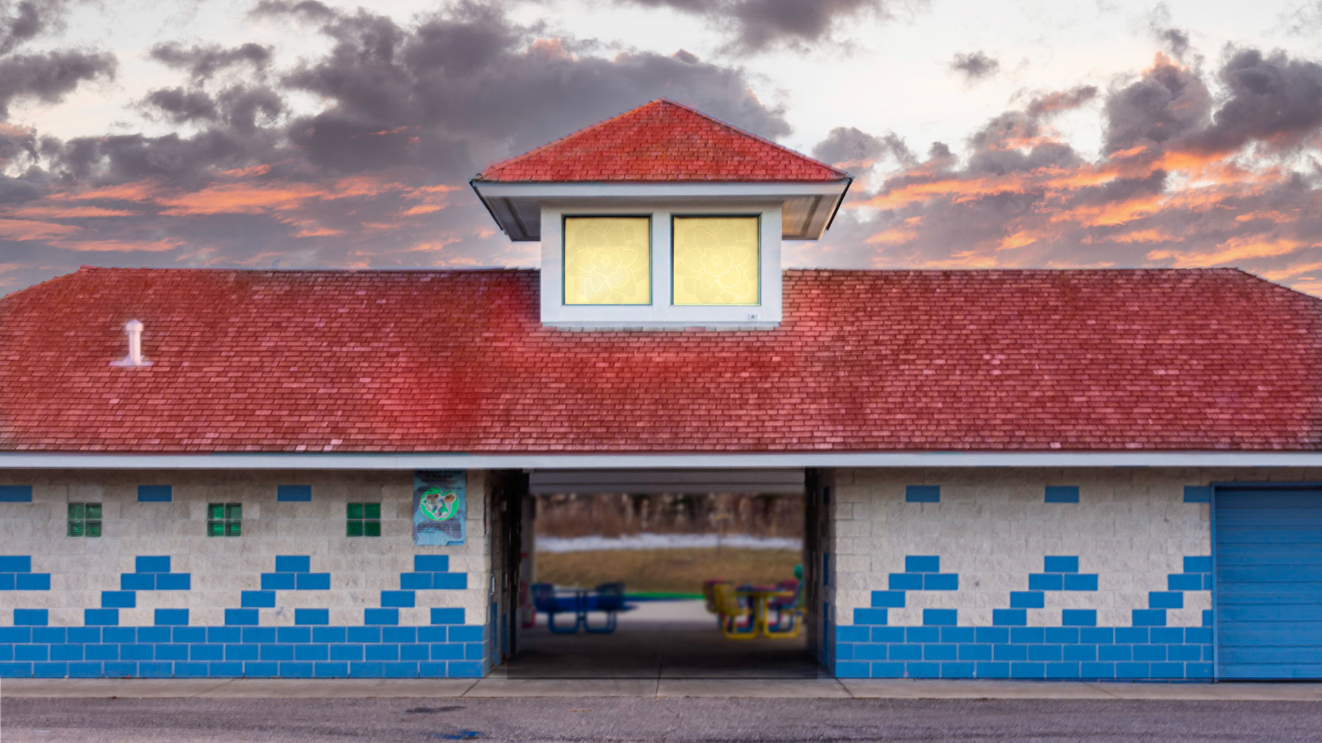 Bathing pavilion