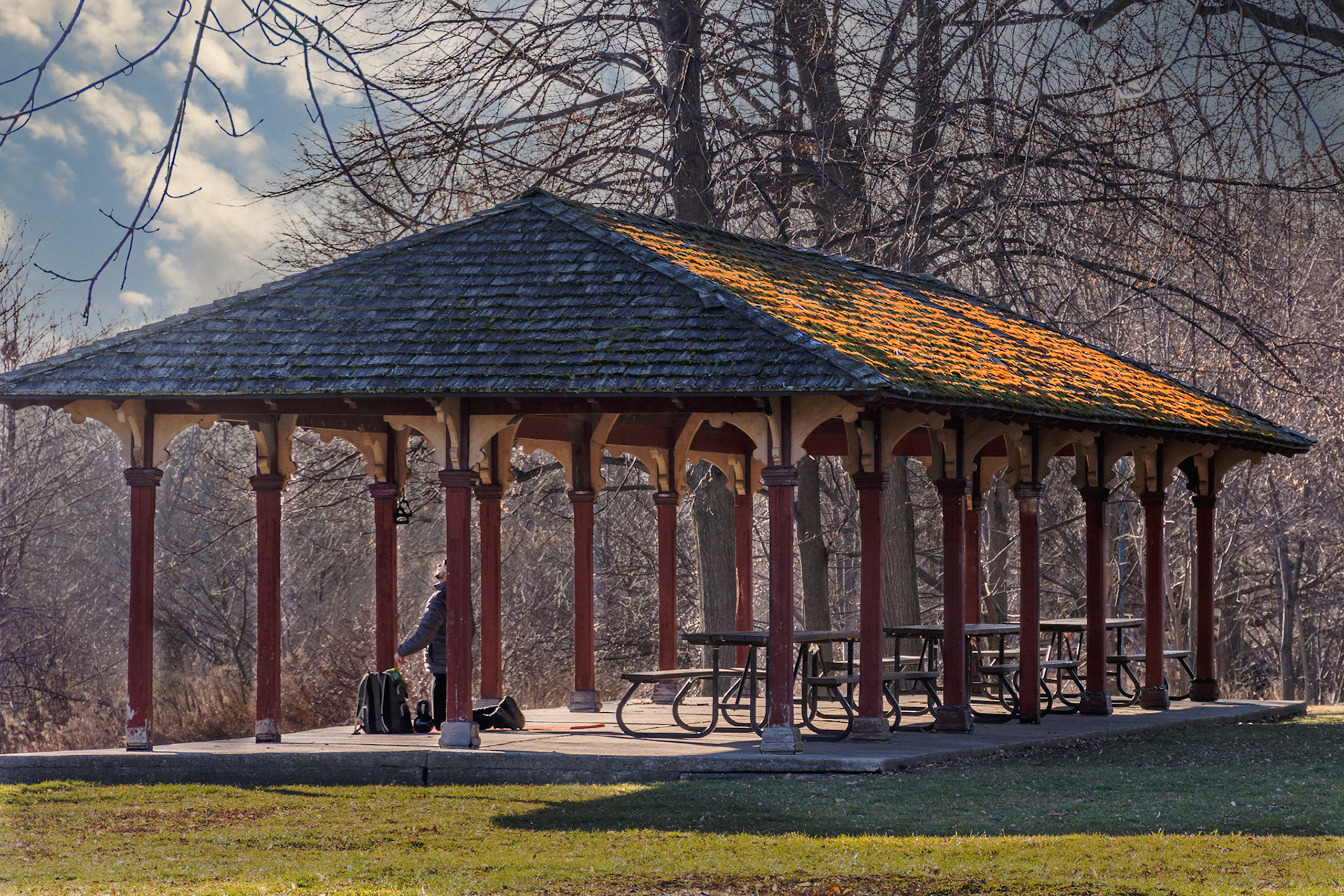 The first rays of...