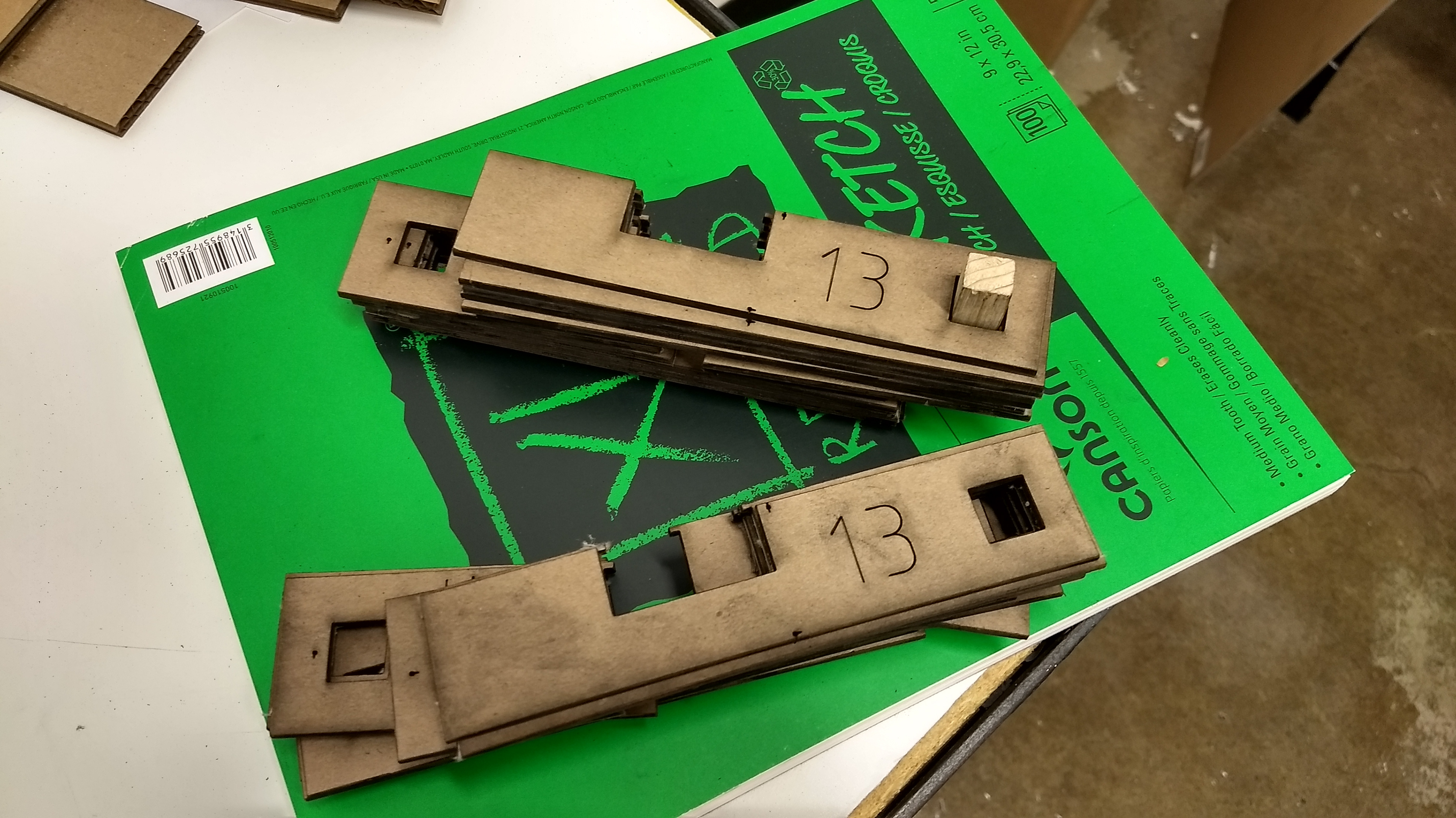 Laser Cut Scarf Joint Mockup