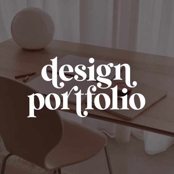 square image reading "design portfolio"