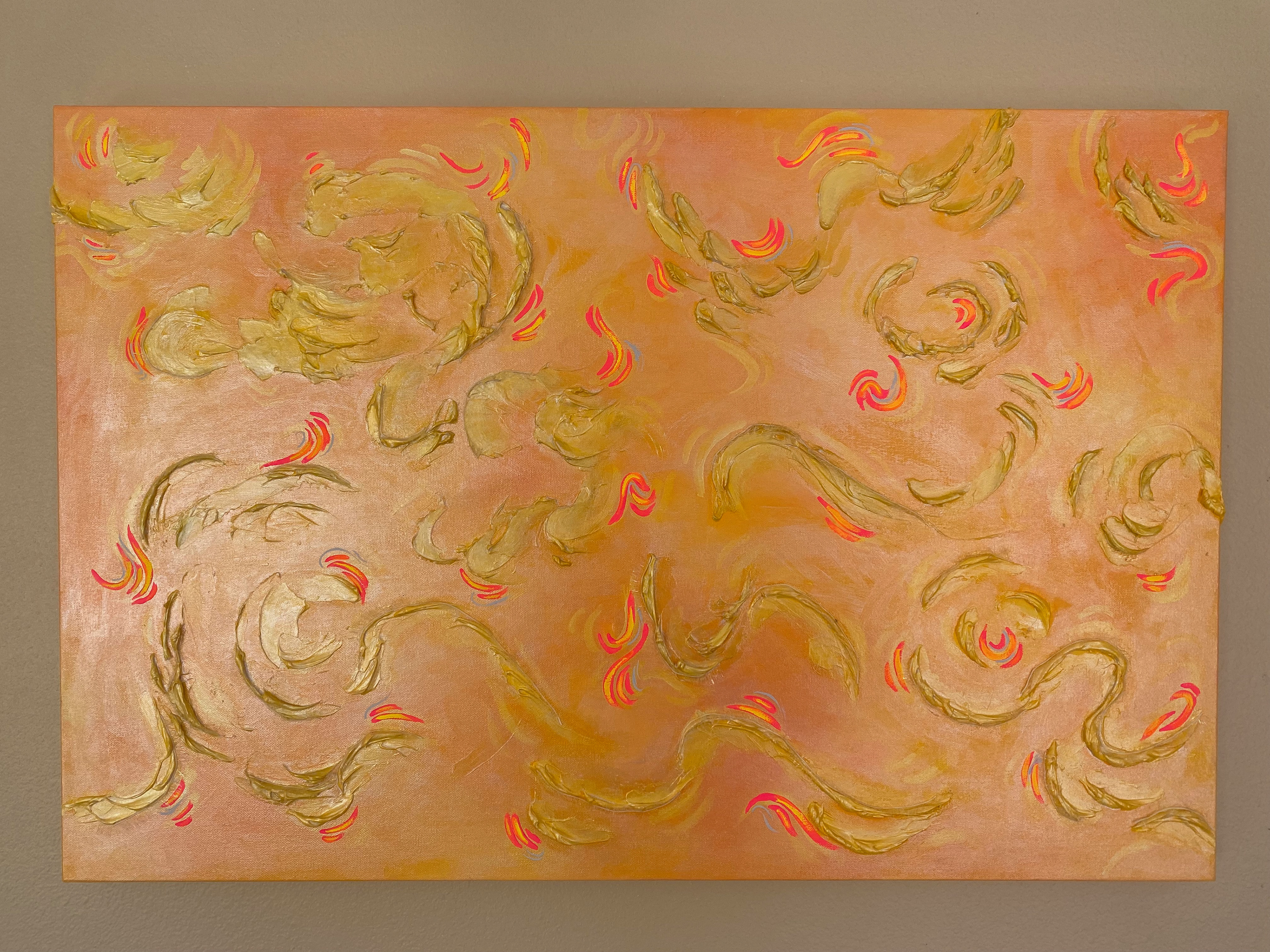 "happy" - Acrylic and gouache on canvas - 36" x 24" (2025)