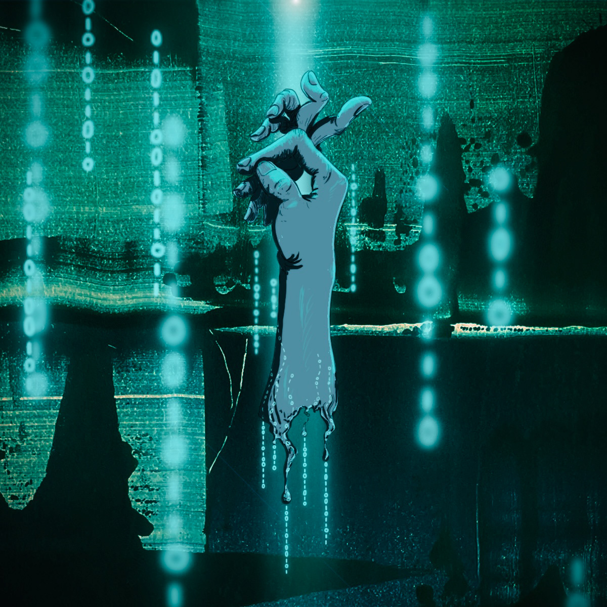 Illustration based on early AI imagery