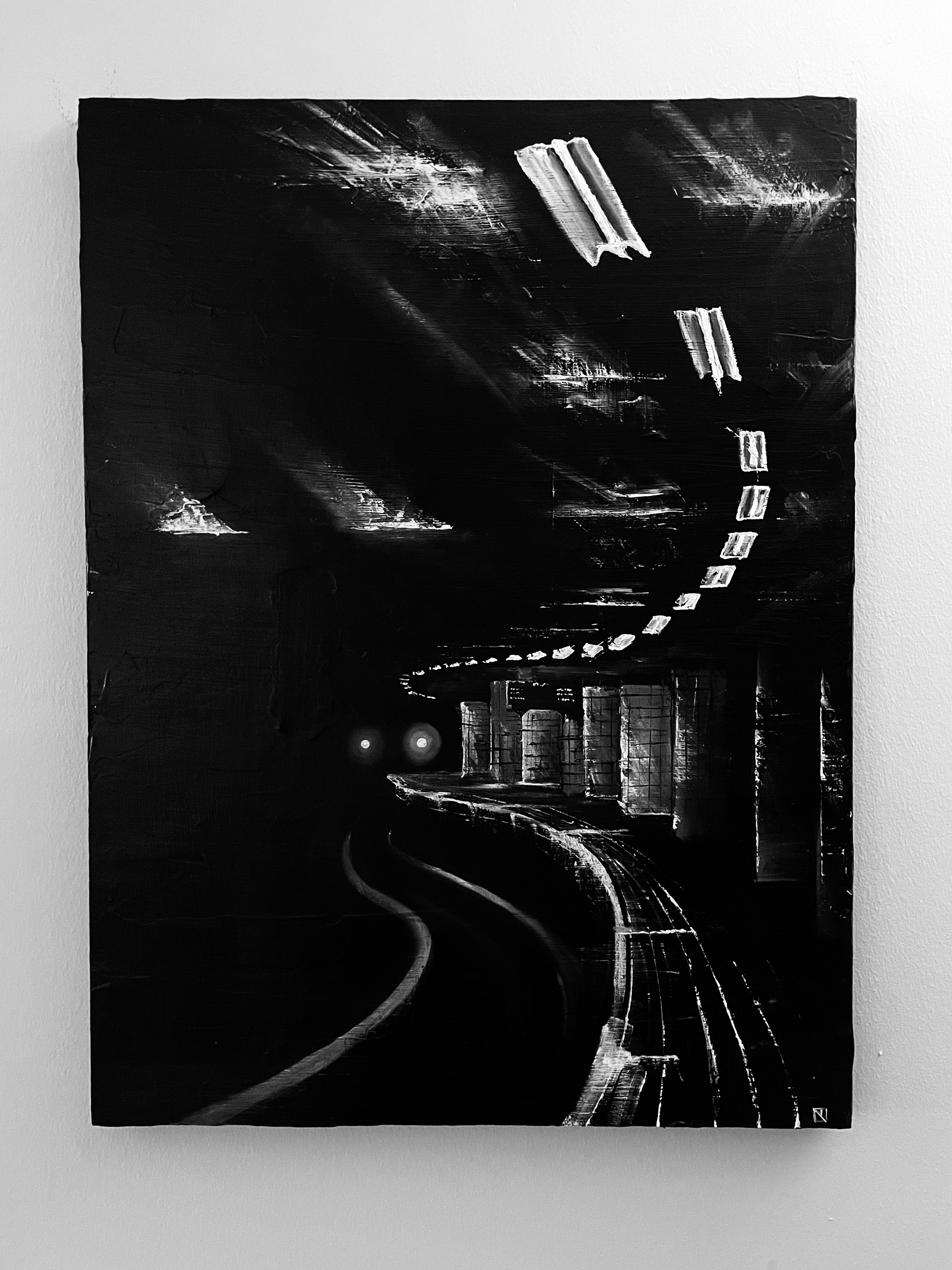 "Last Train to Nowhere" Oil 