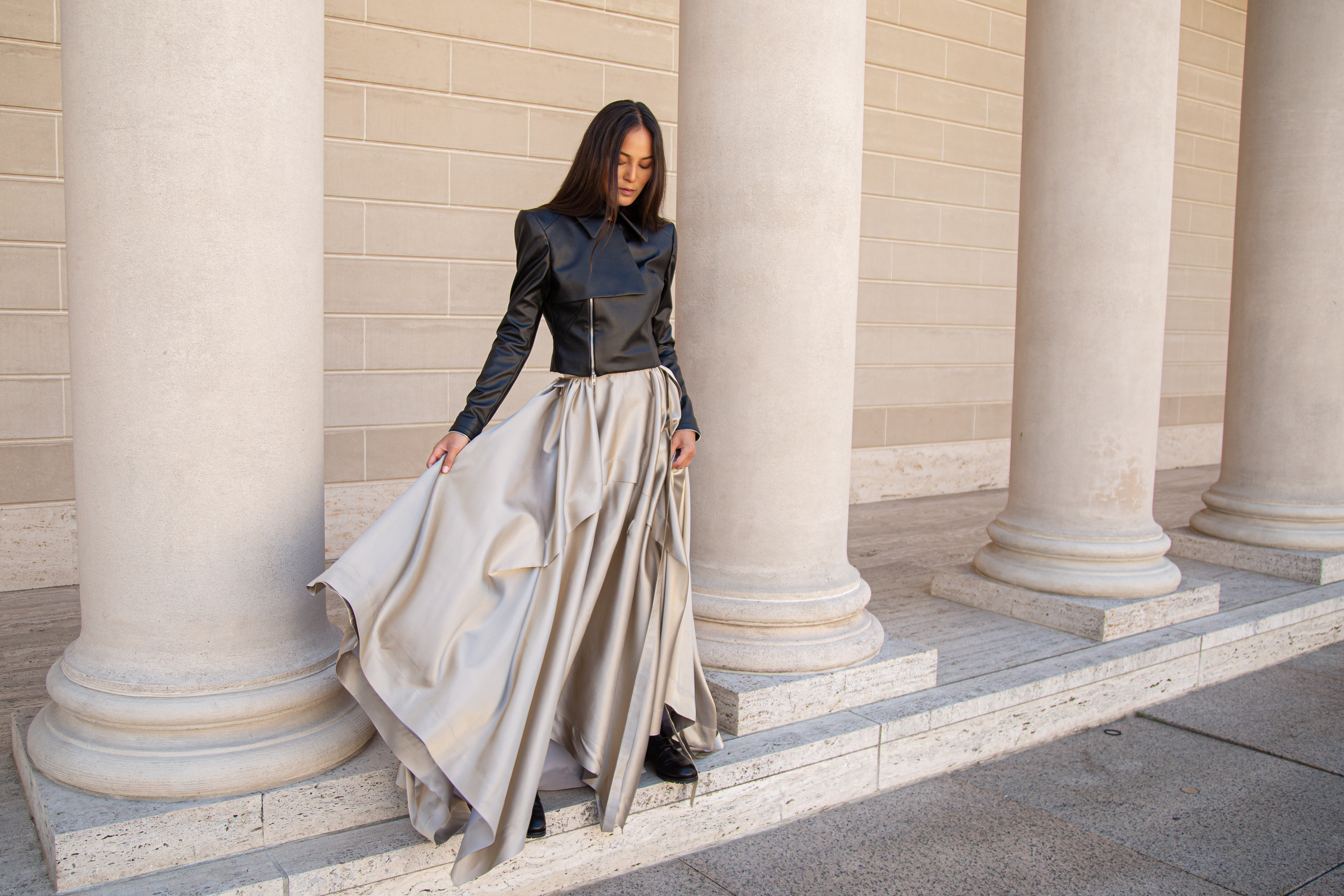 Expats Design. Founded by Stephan Rabimov. Designed by Vasily Vein Model Suong Nguyen. Styling by Farnaz Dadashi. Photos by Michael Paul Snyder