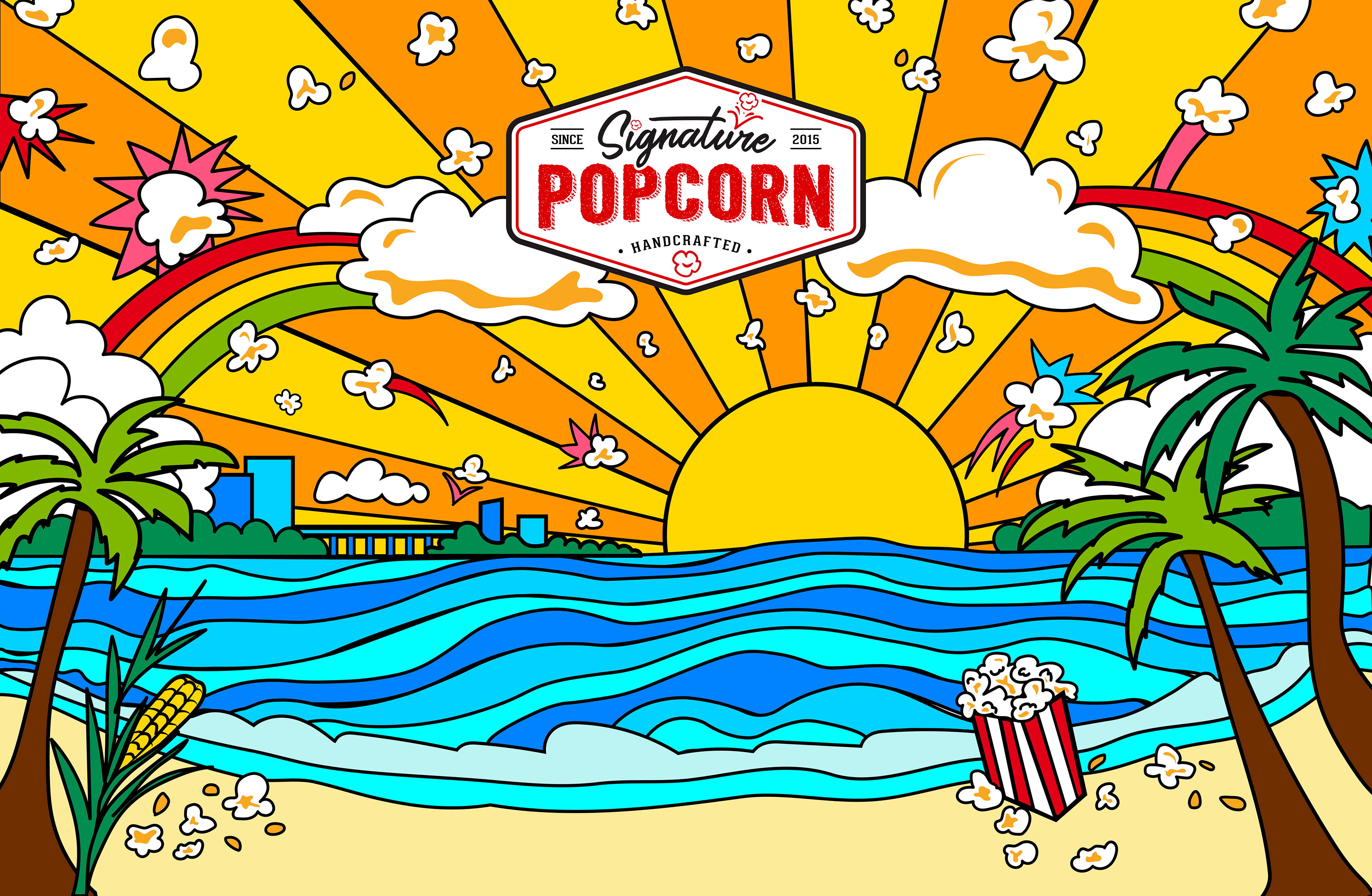 Design Mockup for Signature Popcorn Mural