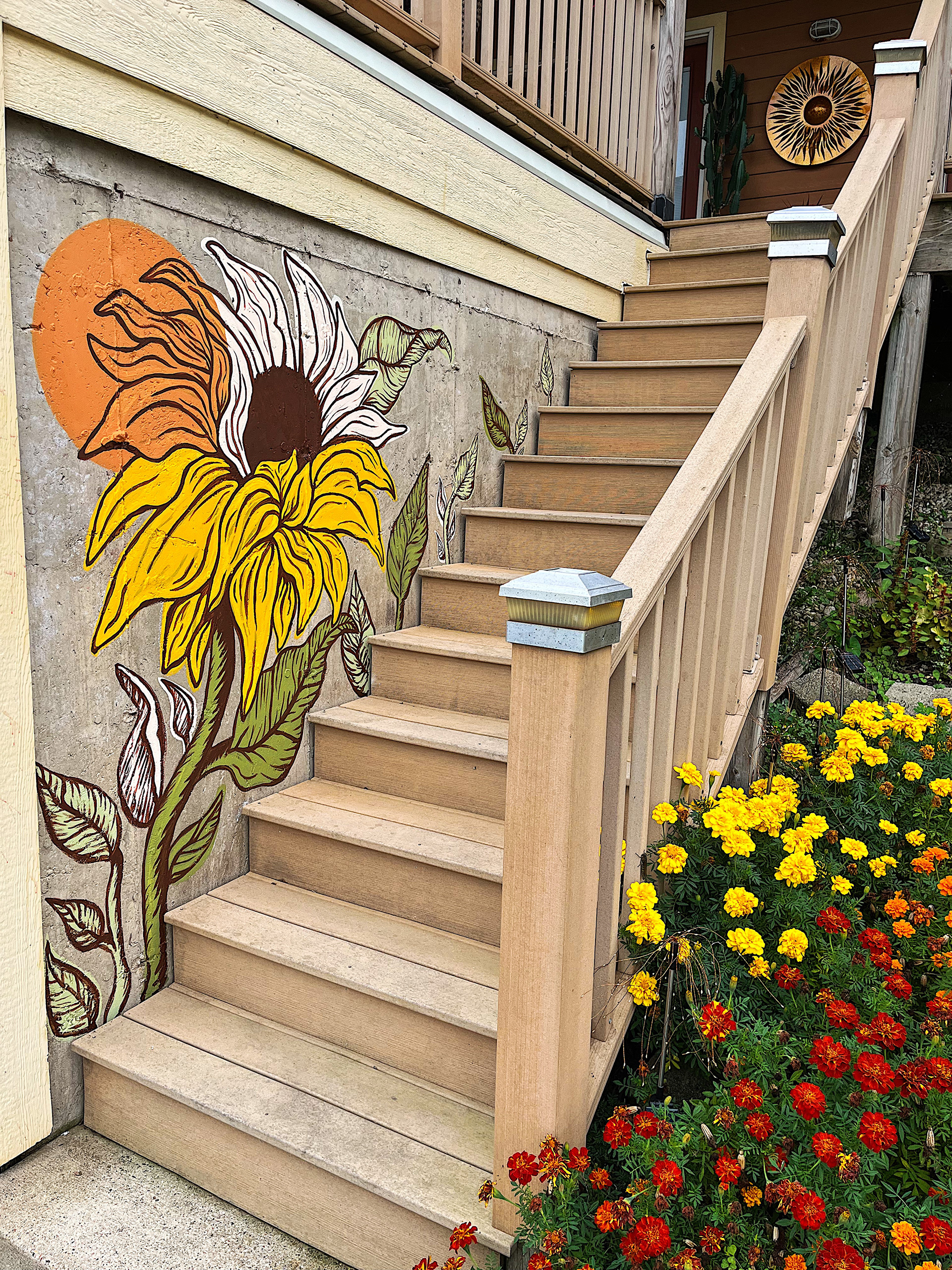 Hand-Painted Mural on Concrete (Solo)