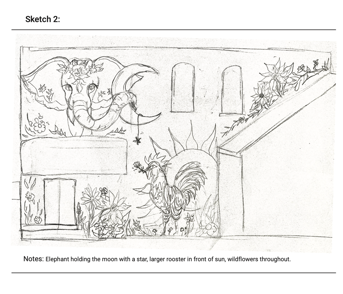 Sketch 2 for Mural