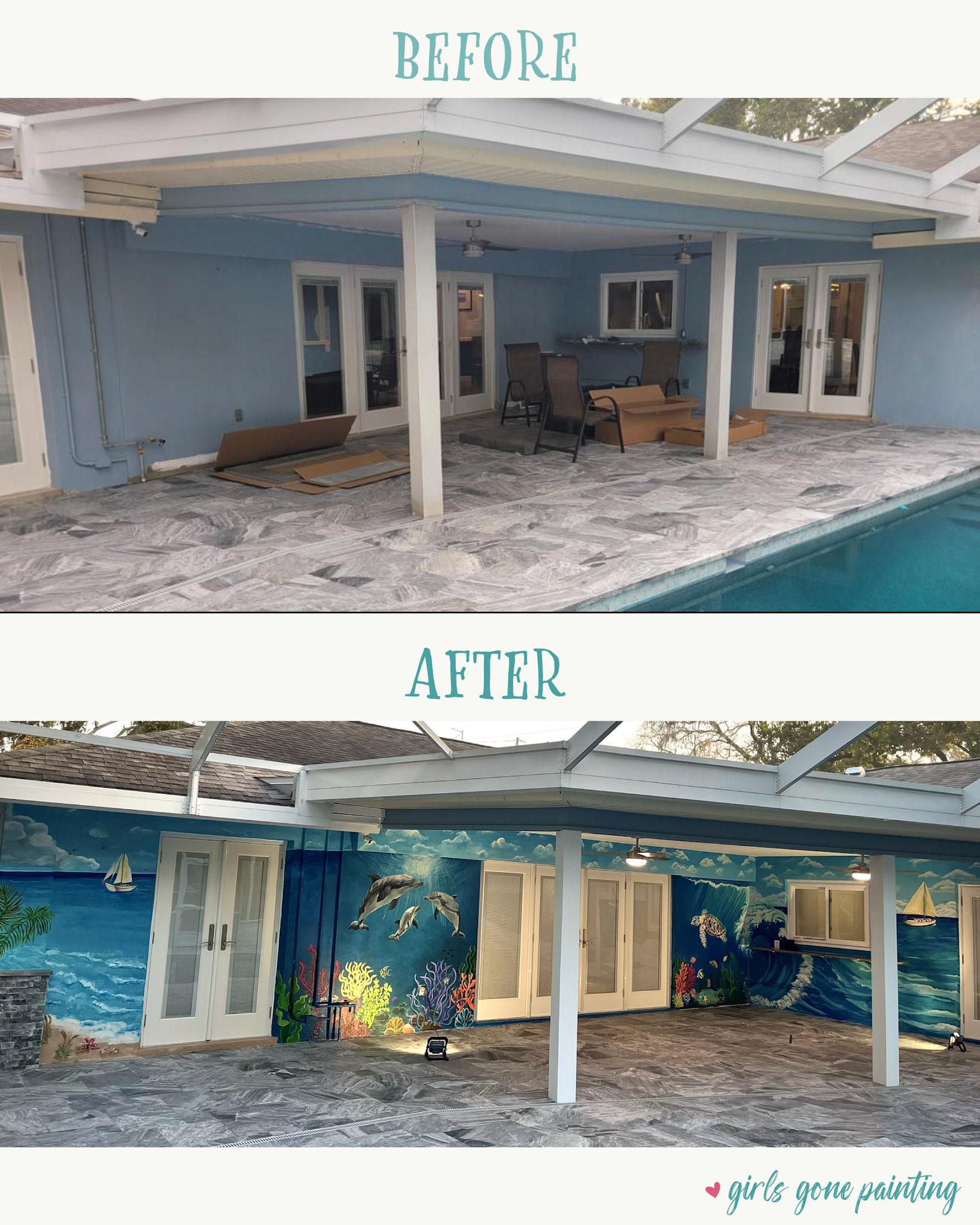 Florida Pool Patio Before & After (GGP)