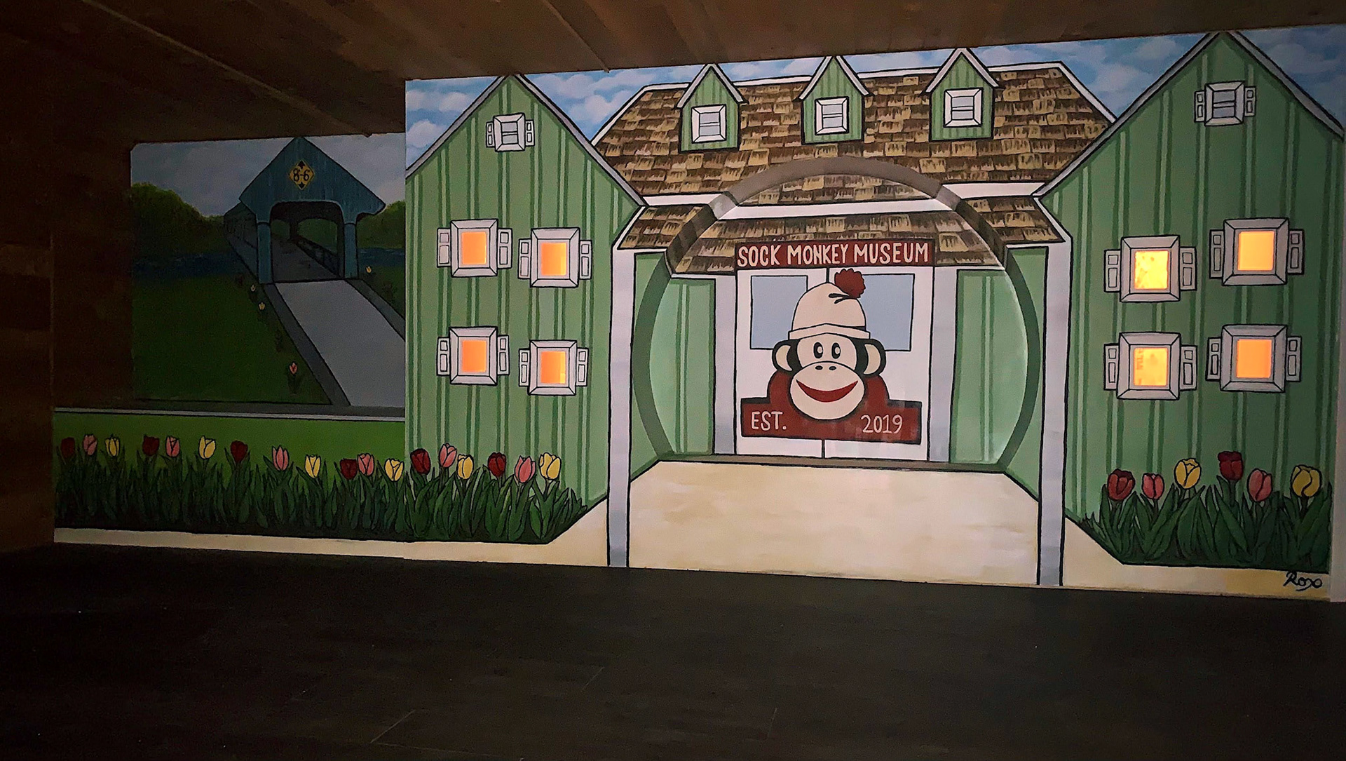 Sock Monkey Museum 2019 (Solo, First Mural)