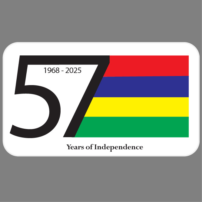 57 Years of Independence Banner Sticker