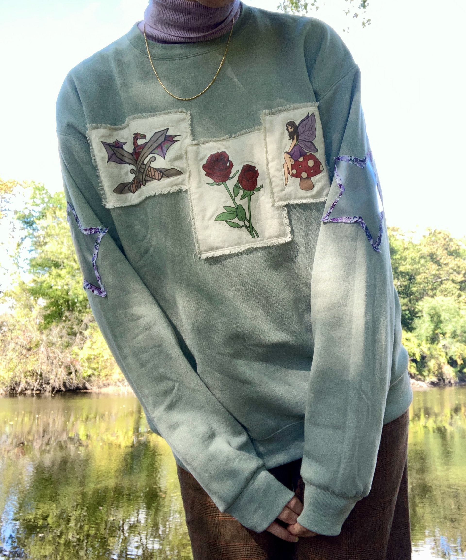 Hannahxxrose Fairy Patchwork Sweater Front