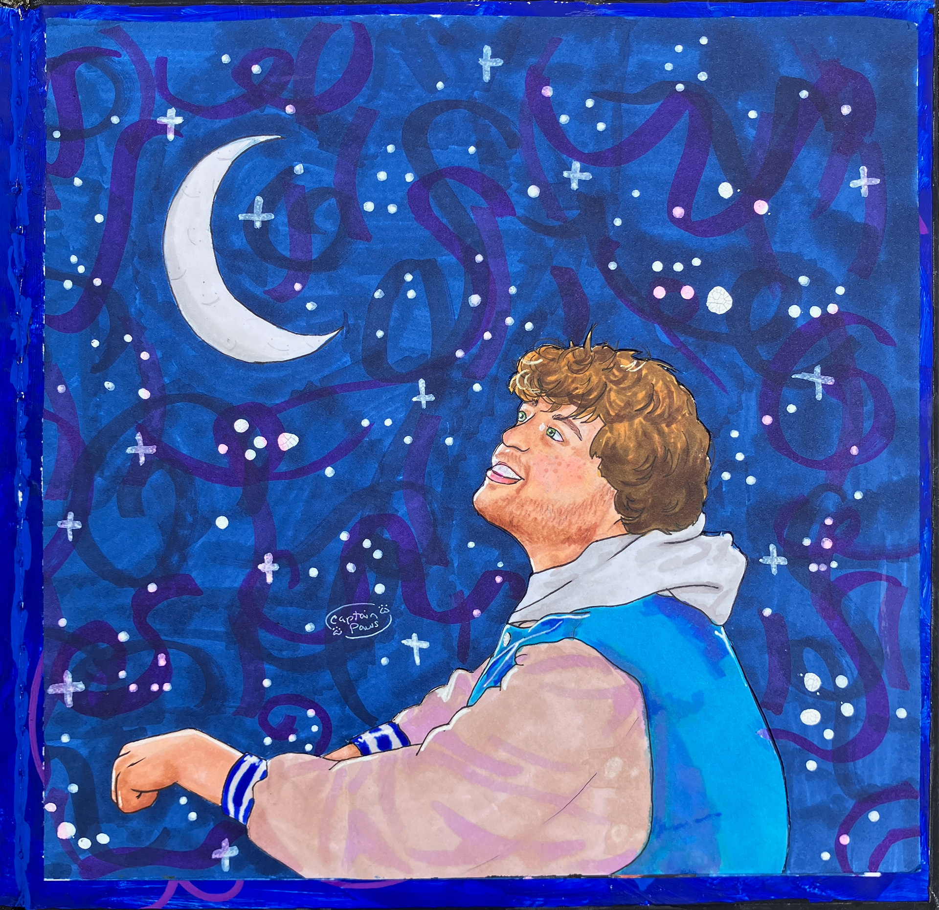 Looking up at the same Moon Storybook Close Up Adult
