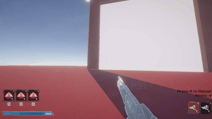 Very early gun VFX, just a circle for the muzzle flash at this point