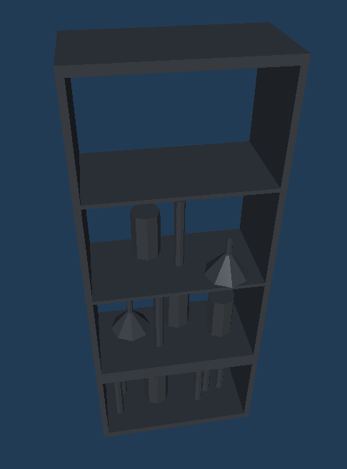 Shelf - Focus on making interesting shadows.
