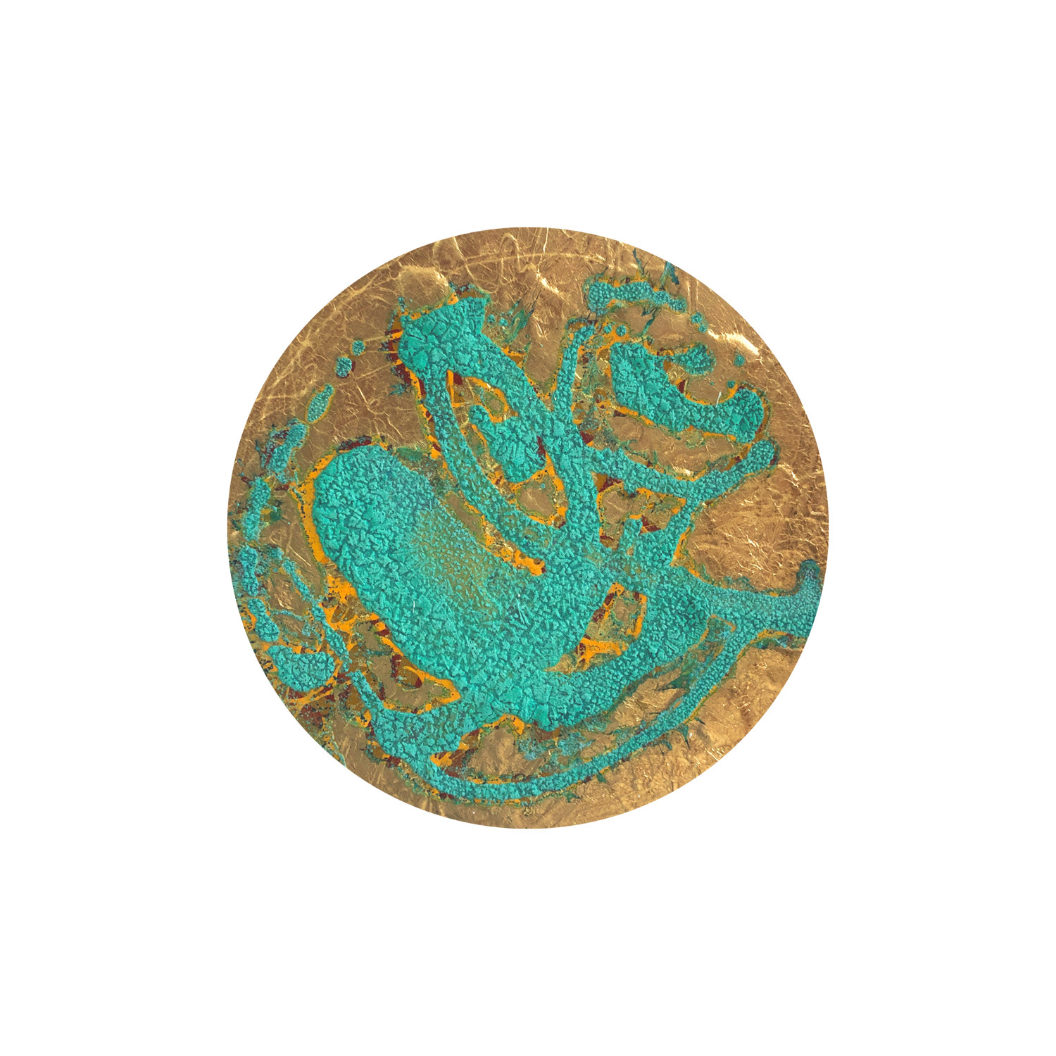 The Disc of RA Nr. 5 | Gold Leaf and Acrylic on Wood | 2020 | 30x30cm